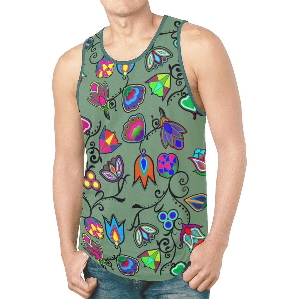 Indigenous Paisley Dark Sea New All Over Print Tank Top for Men (Model T46) New All Over Print Tank Top for Men (T46) e-joyer