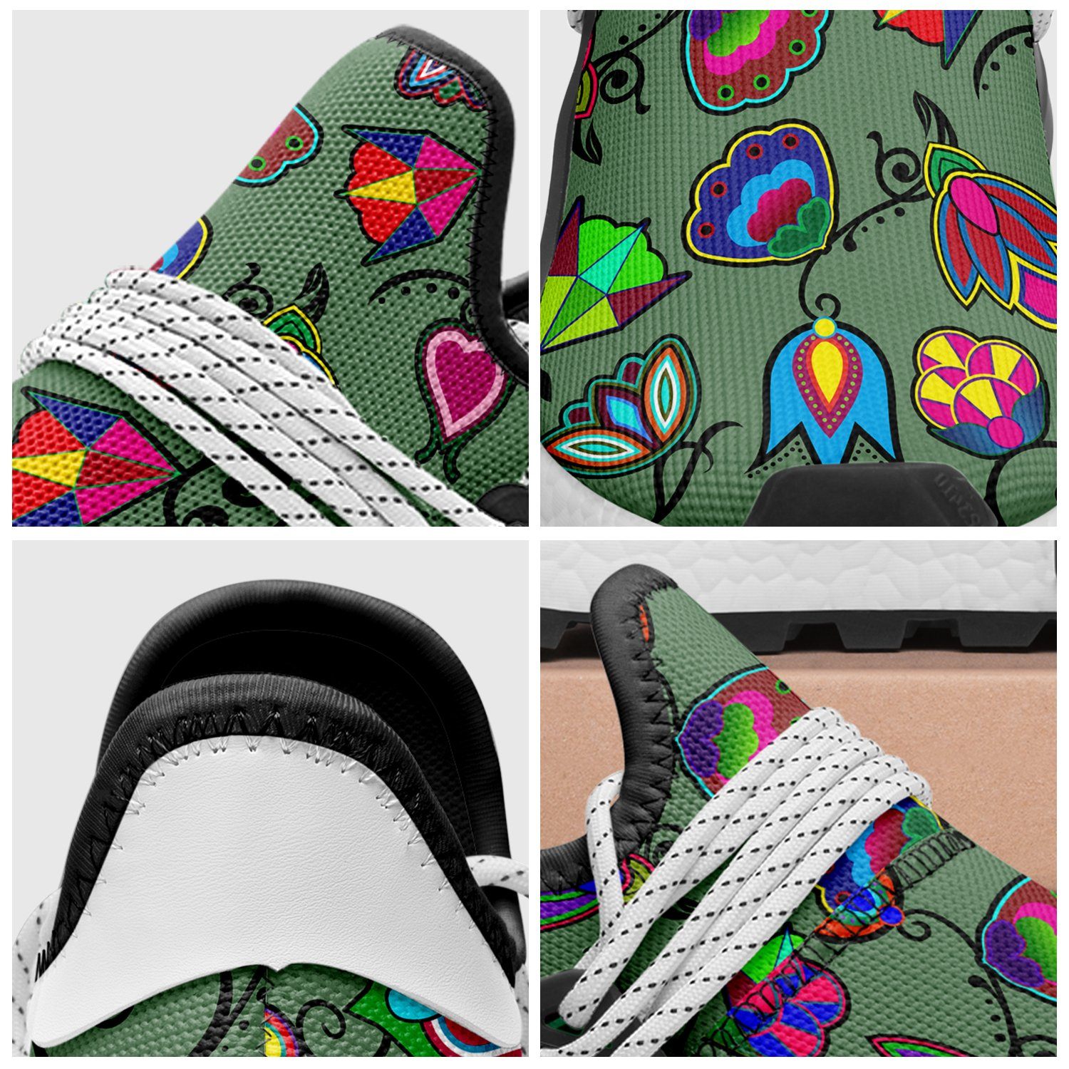 Indigenous Paisley Dark Sea Okaki Sneakers Shoes Herman