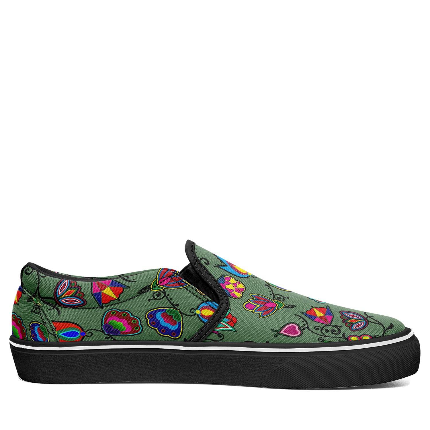 Indigenous Paisley Dark Sea Otoyimm Canvas Slip On Shoes otoyimm Herman