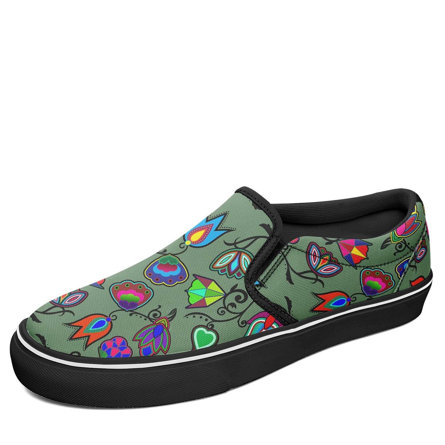 Indigenous Paisley Dark Sea Otoyimm Canvas Slip On Shoes otoyimm Herman