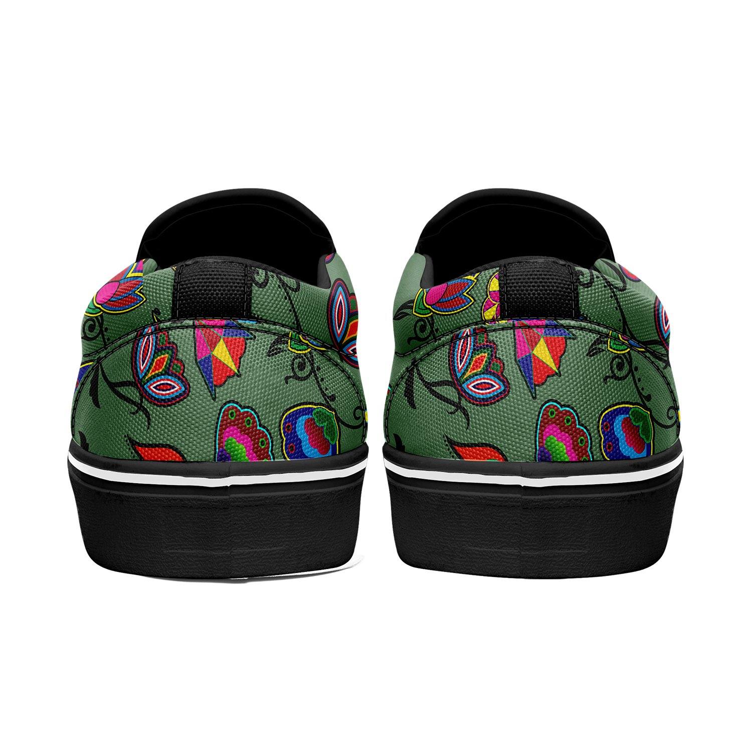Indigenous Paisley Dark Sea Otoyimm Canvas Slip On Shoes otoyimm Herman