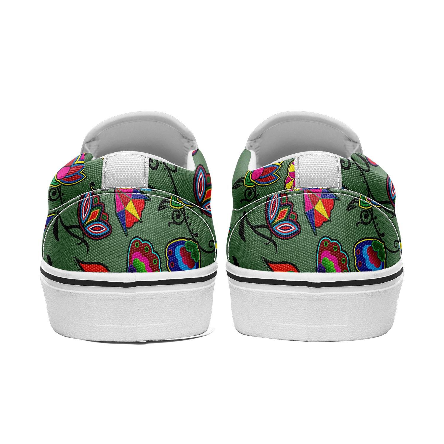 Indigenous Paisley Dark Sea Otoyimm Canvas Slip On Shoes otoyimm Herman