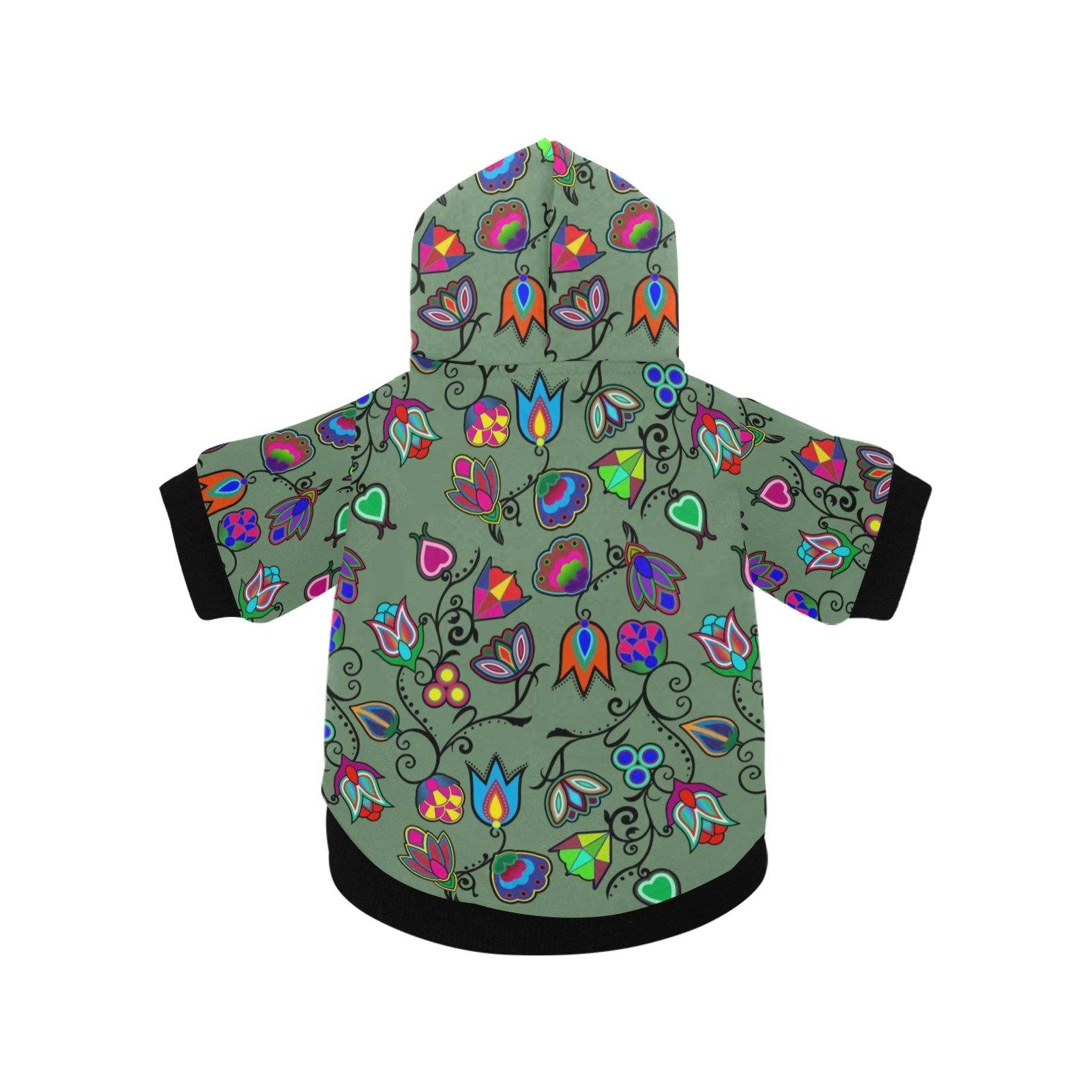 Indigenous Paisley Dark Sea Pet Dog Hoodie Pet Dog Hoodie e-joyer