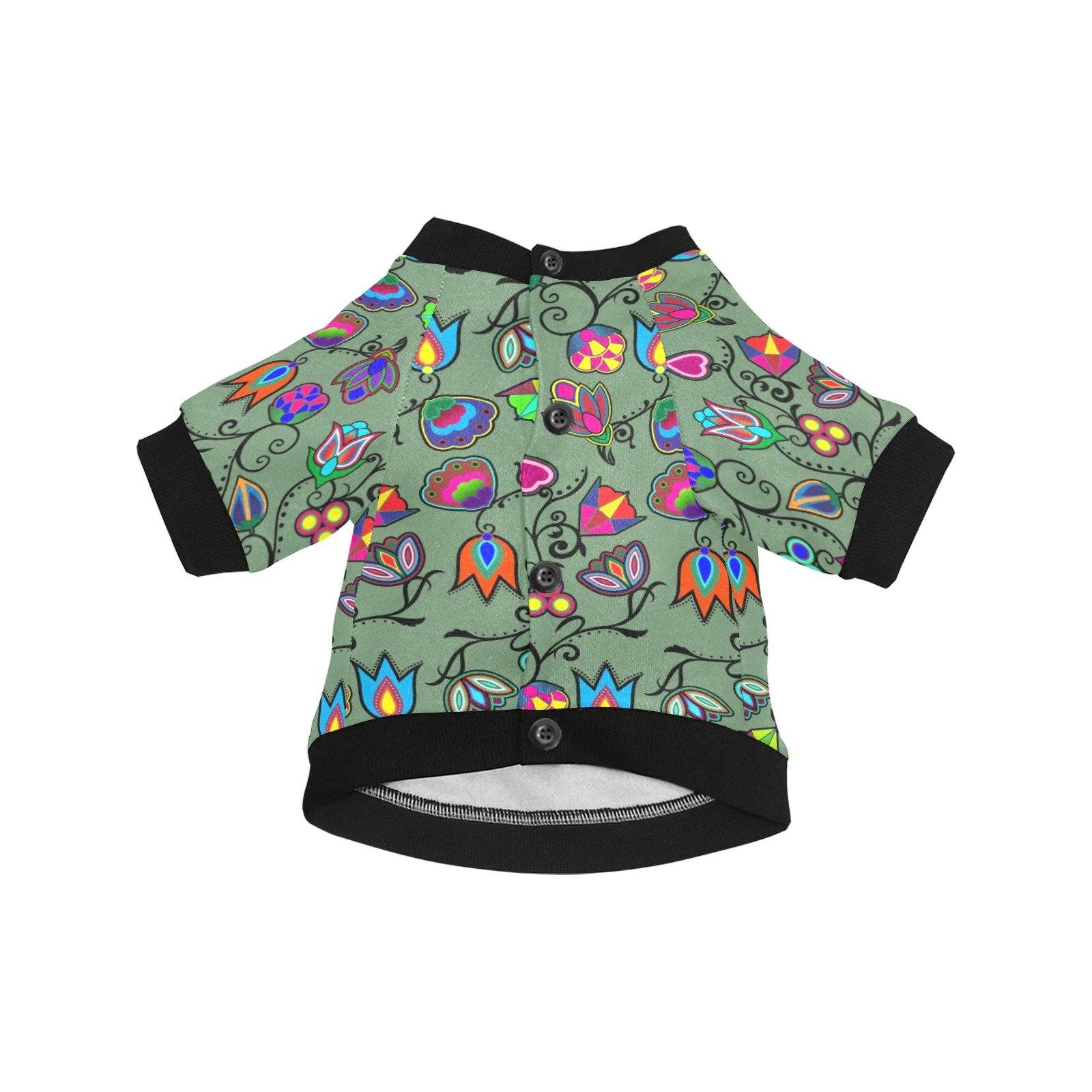 Indigenous Paisley Dark Sea Pet Dog Round Neck Shirt Pet Dog Round Neck Shirt e-joyer