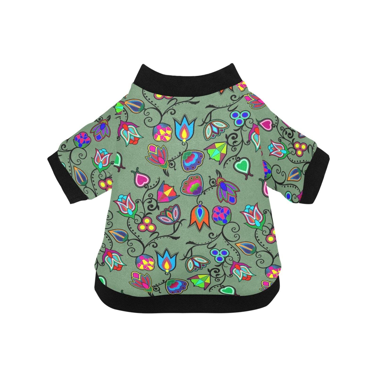Indigenous Paisley Dark Sea Pet Dog Round Neck Shirt Pet Dog Round Neck Shirt e-joyer