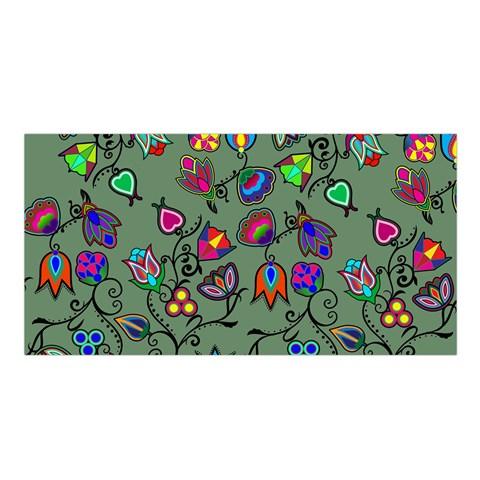 Indigenous Paisley Dark Sea Satin Shawl Scarf 49 Dzine