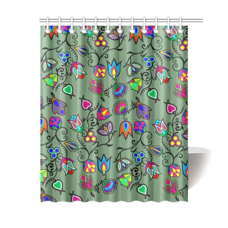 Indigenous Paisley - Dark Sea Shower Curtain 60"x72" Shower Curtain 60"x72" e-joyer