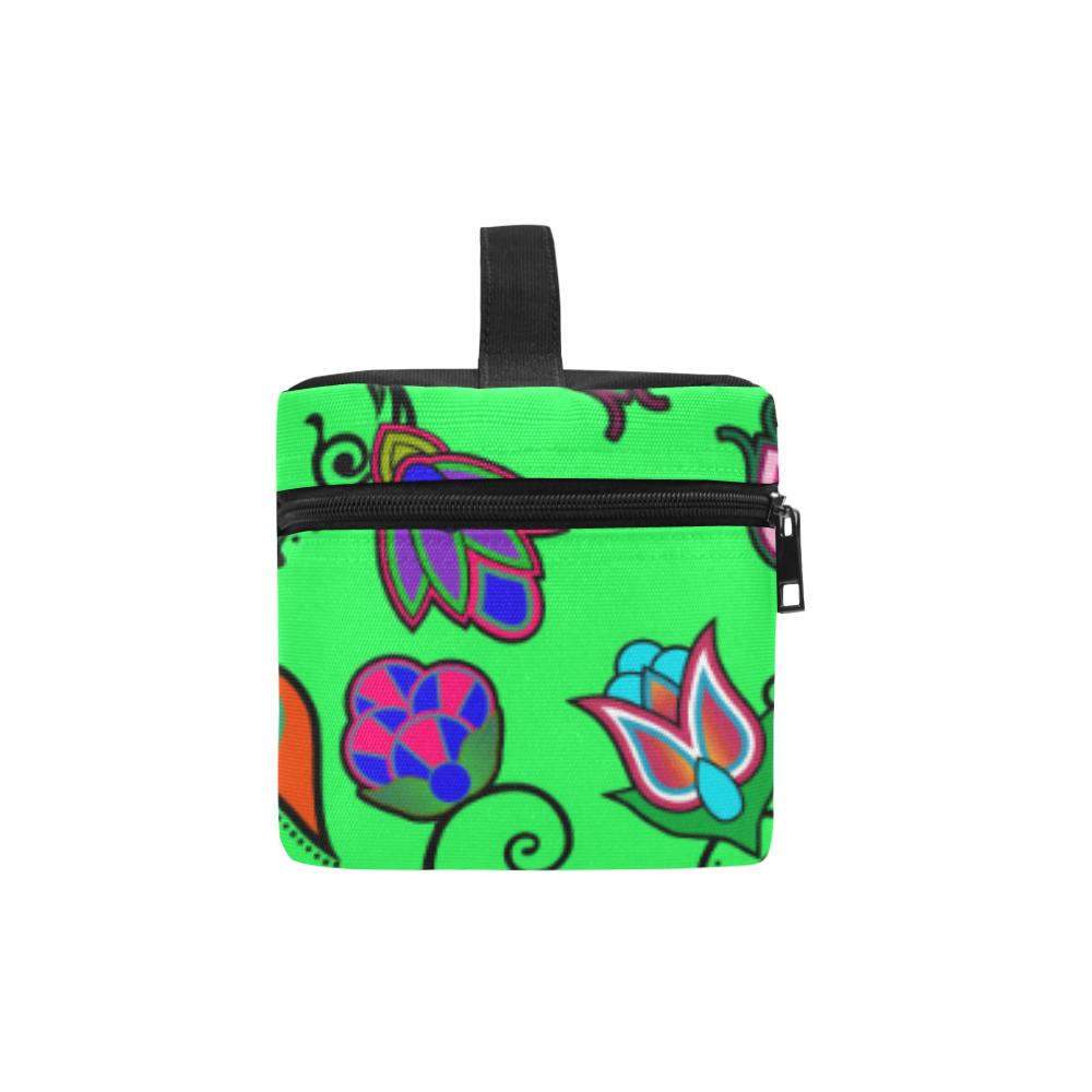 Indigenous Paisley Green Cosmetic Bag/Large (Model 1658) Cosmetic Bag e-joyer
