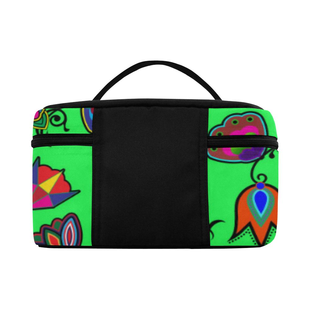 Indigenous Paisley Green Cosmetic Bag/Large (Model 1658) Cosmetic Bag e-joyer