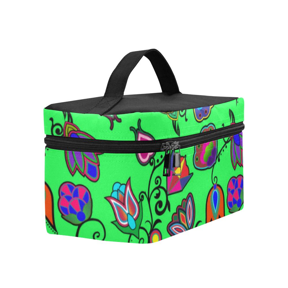 Indigenous Paisley Green Cosmetic Bag/Large (Model 1658) Cosmetic Bag e-joyer