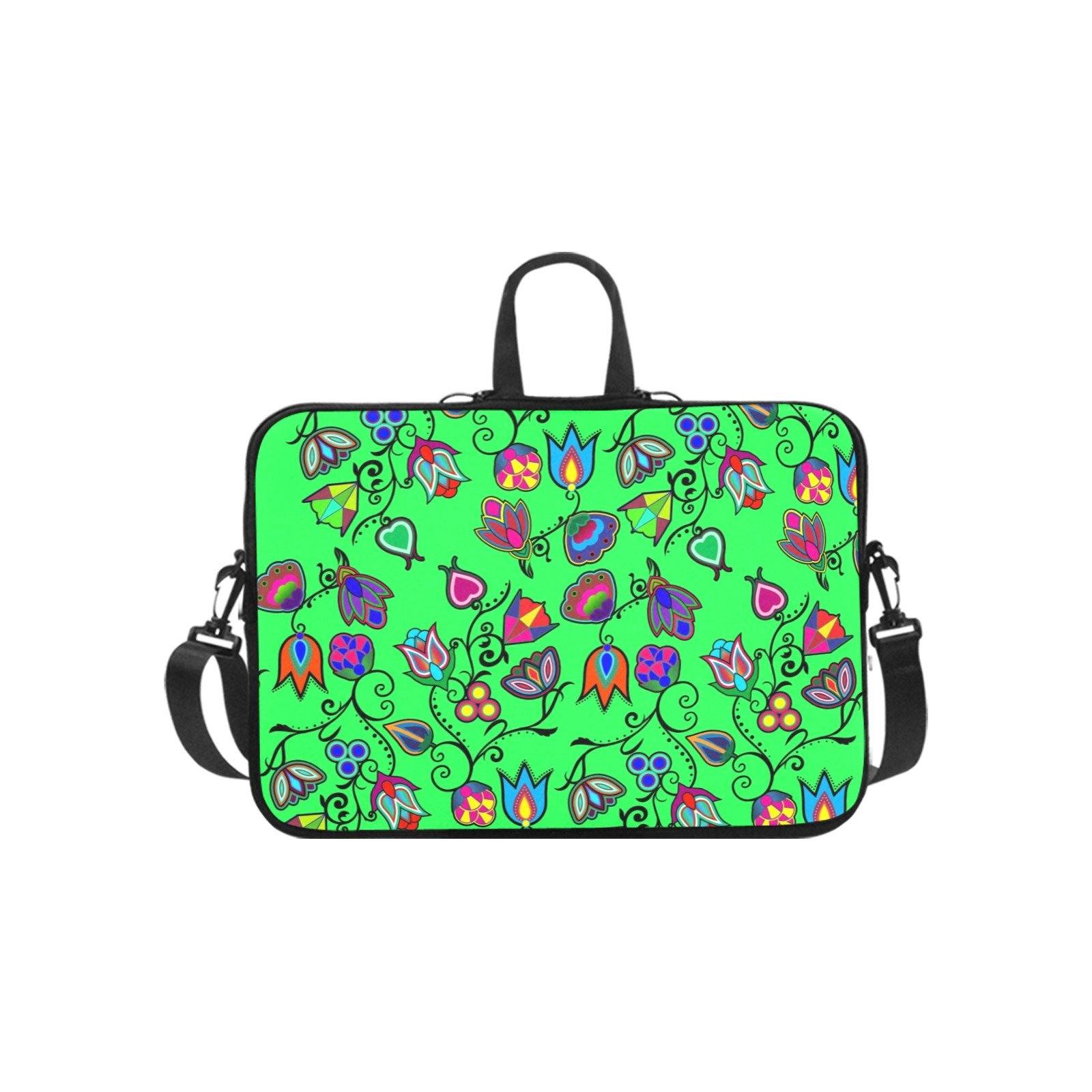 Indigenous Paisley Green Laptop Handbags 11" bag e-joyer