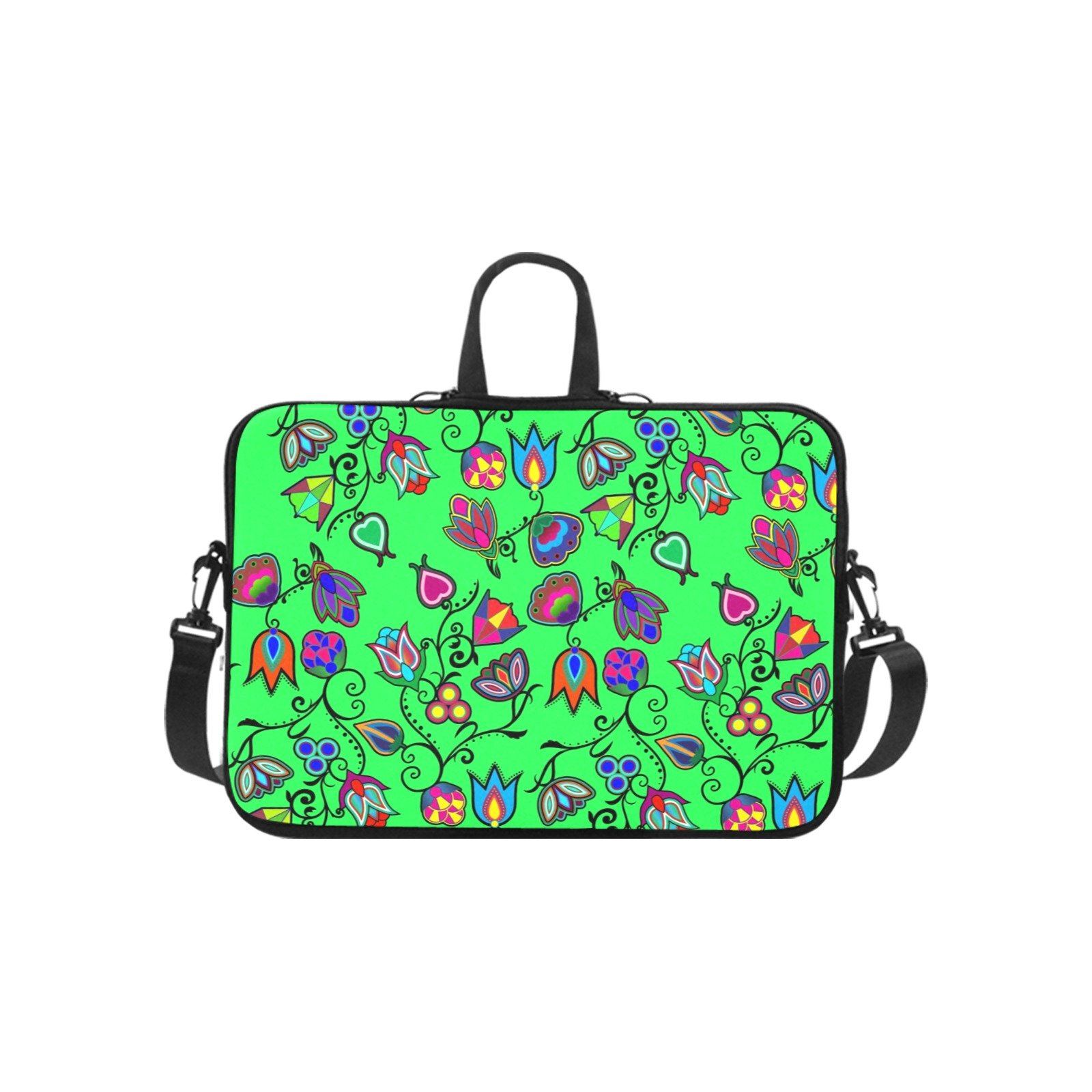 Indigenous Paisley Green Laptop Handbags 11" bag e-joyer