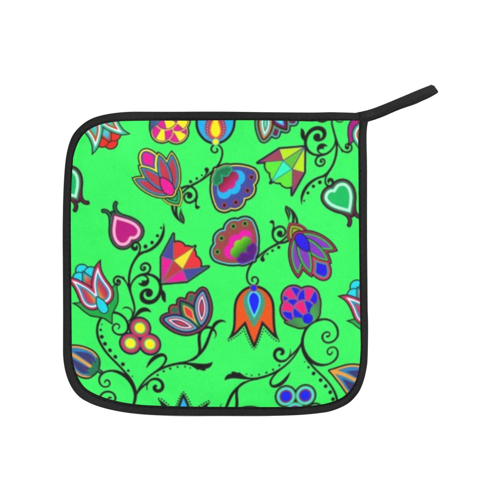 Indigenous Paisley Green Oven Mitt & Pot Holder Oven Mitt & Pot Holder e-joyer