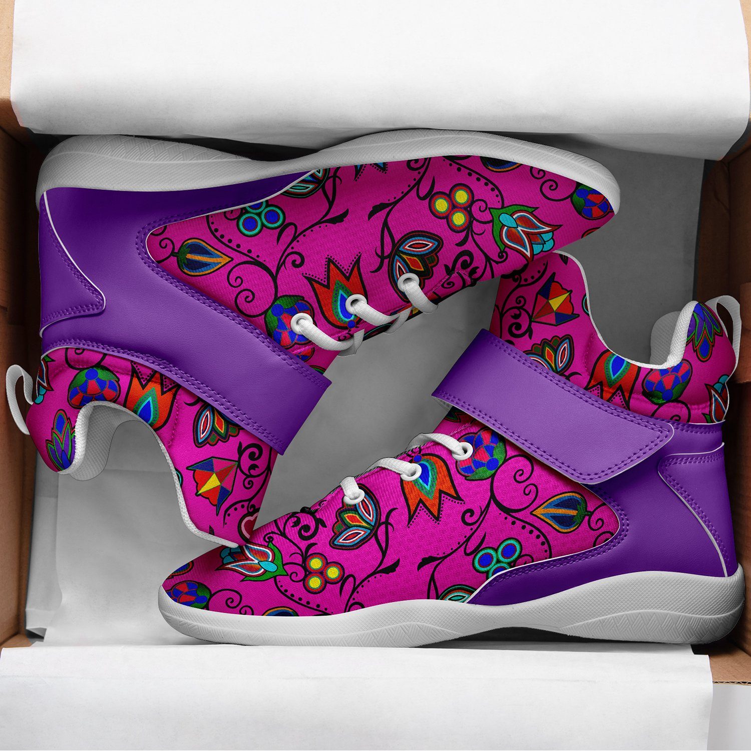 Indigenous Paisley Ipottaa Basketball / Sport High Top Shoes 49 Dzine