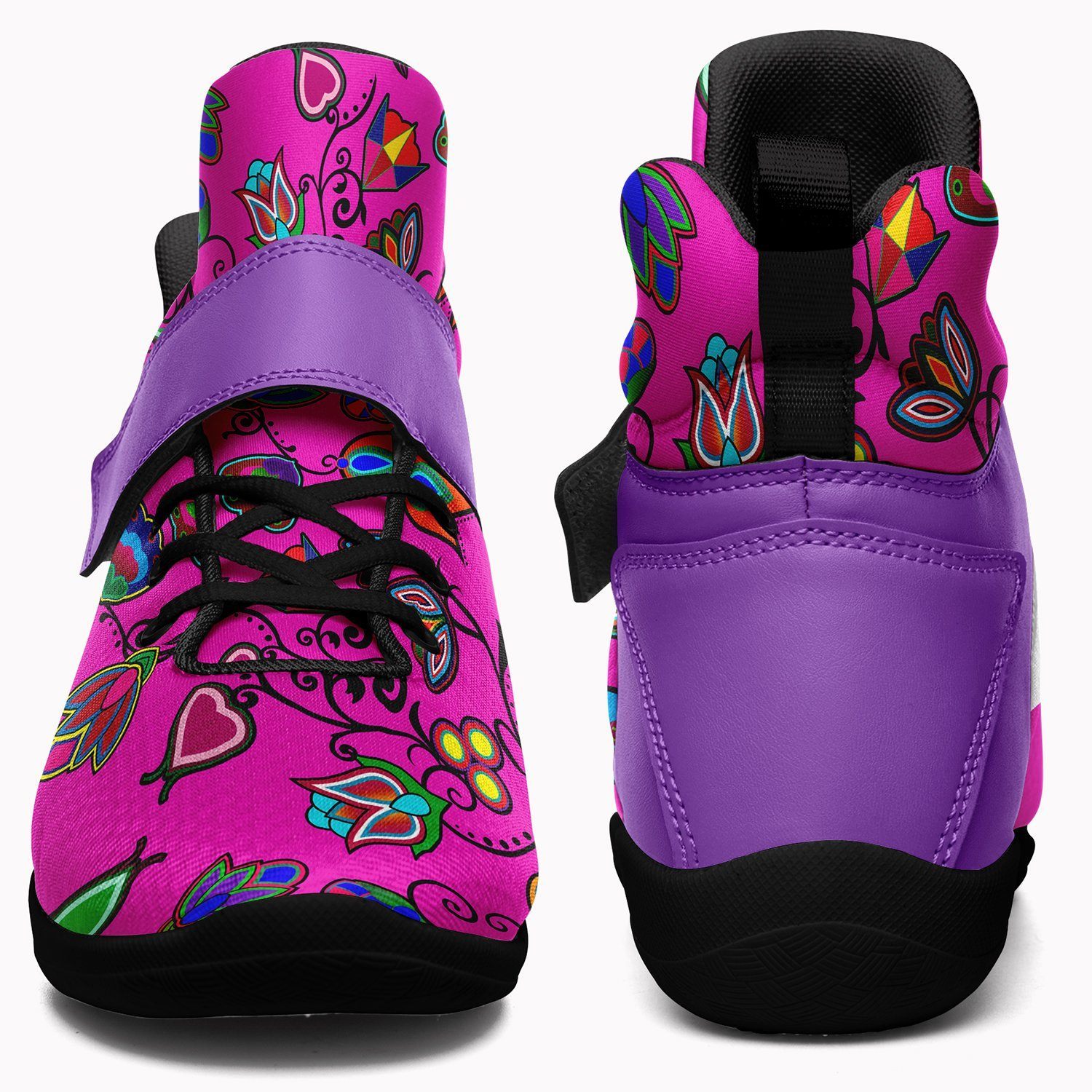 Indigenous Paisley Ipottaa Basketball / Sport High Top Shoes - Black Sole 49 Dzine