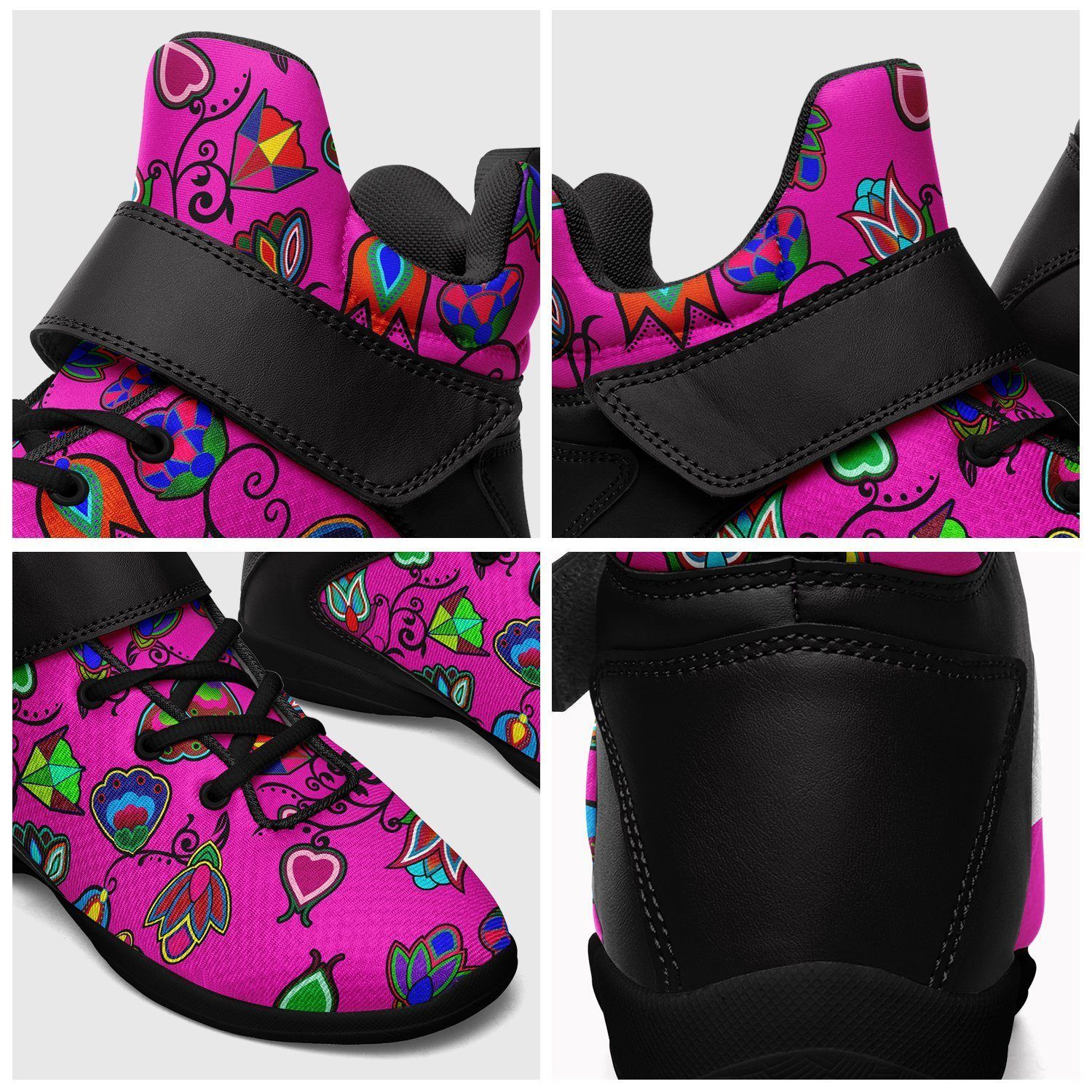 Indigenous Paisley Ipottaa Basketball / Sport High Top Shoes - Black Sole 49 Dzine