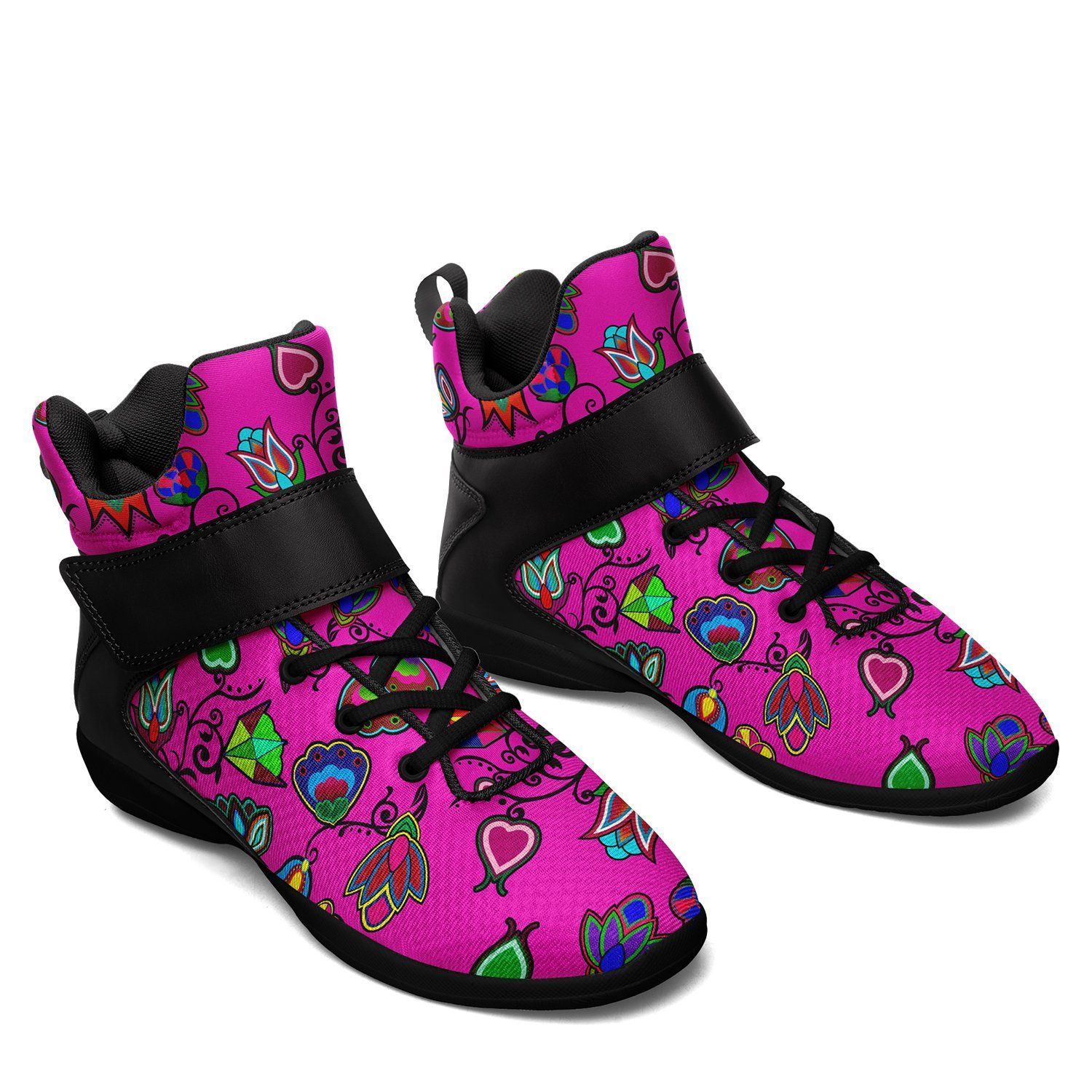 Indigenous Paisley Ipottaa Basketball / Sport High Top Shoes - Black Sole 49 Dzine