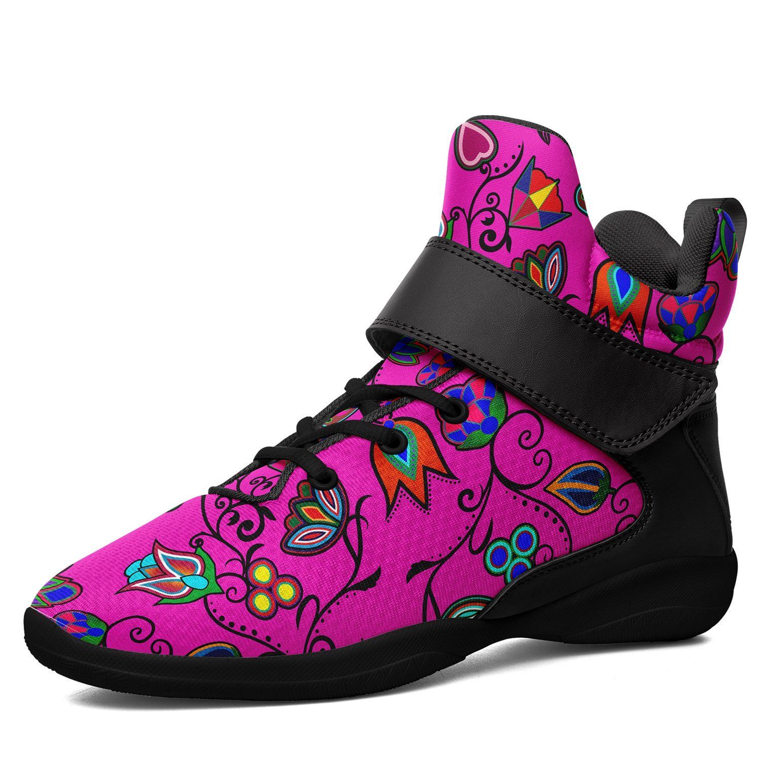 Indigenous Paisley Ipottaa Basketball / Sport High Top Shoes - Black Sole 49 Dzine US Men 7 / EUR 40 Black Sole with Black Strap 