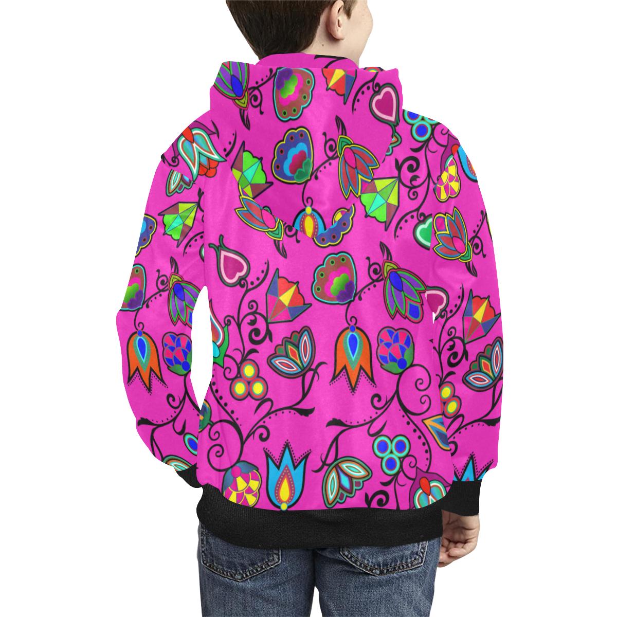 Indigenous Paisley Kids' All Over Print Hoodie (Model H38) Kids' AOP Hoodie (H38) e-joyer 