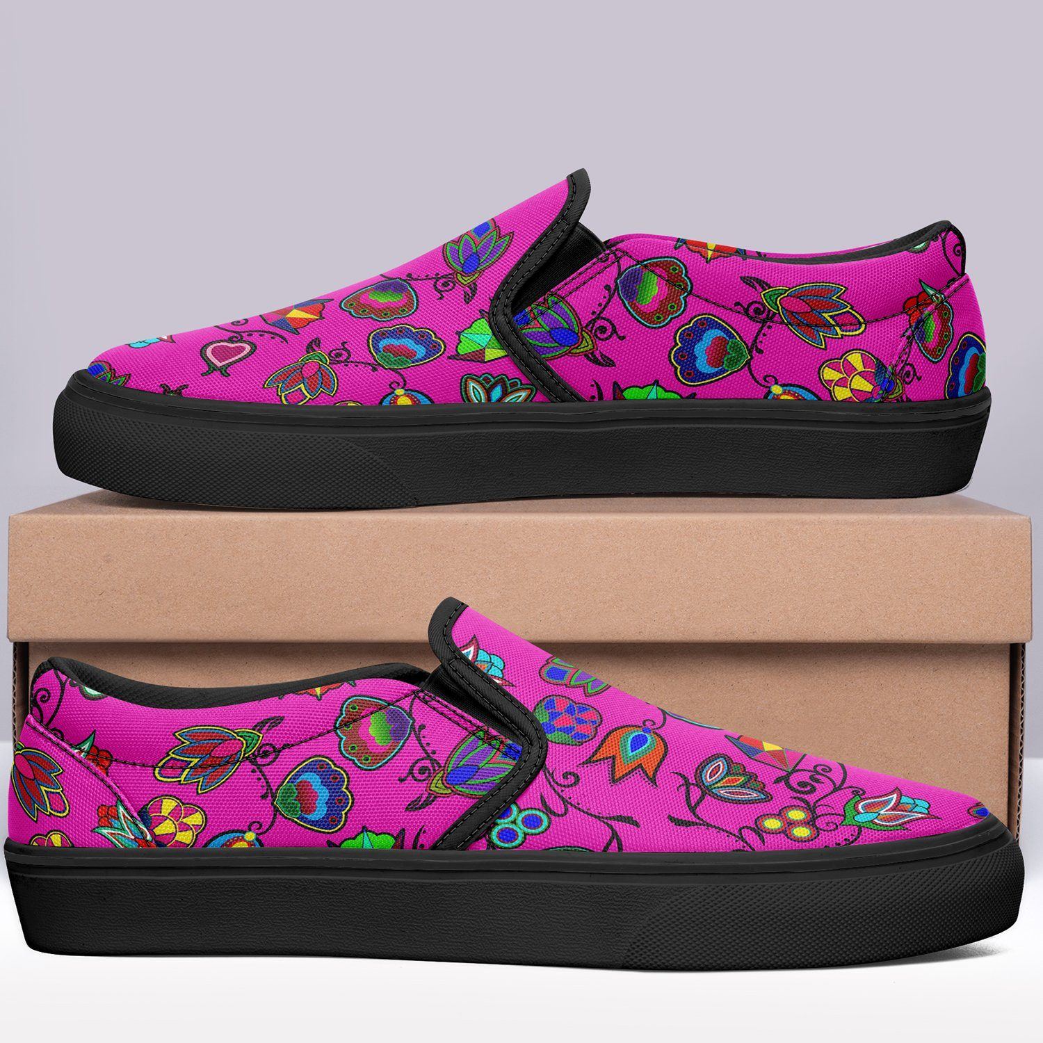 Indigenous Paisley Otoyimm Kid's Canvas Slip On Shoes 49 Dzine