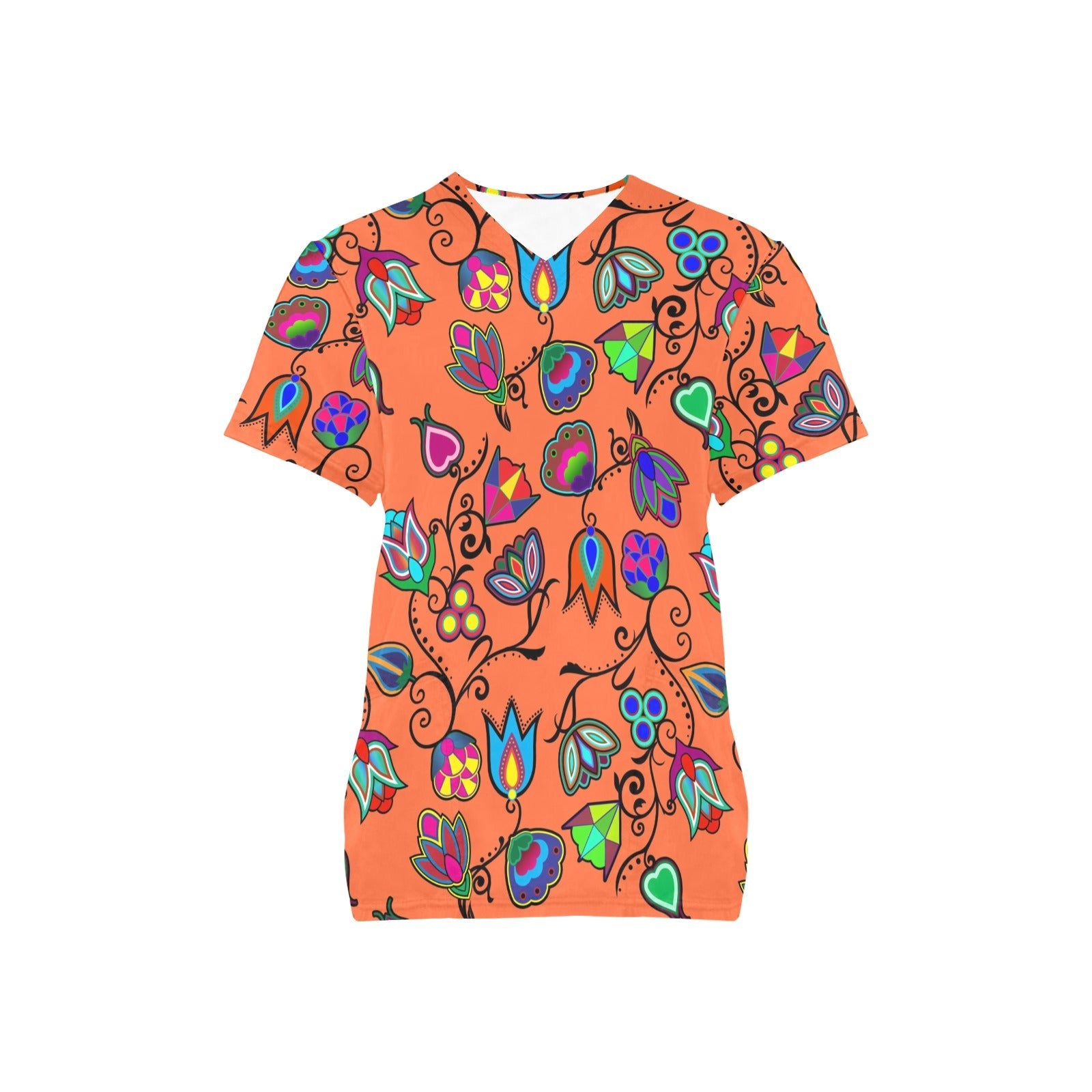 Indigenous Paisley Sierra All Over Print Scrub Top Scrub Top e-joyer
