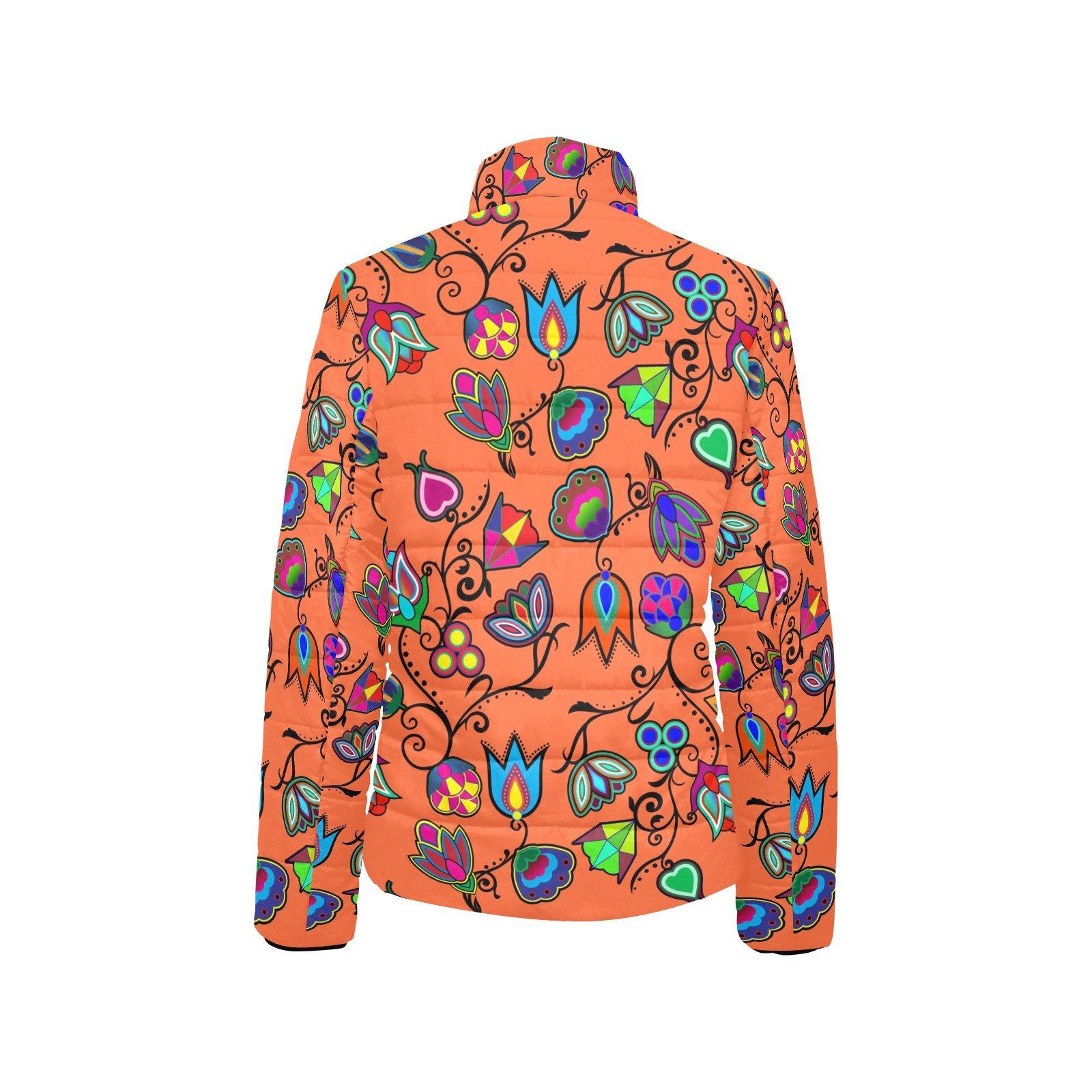 Indigenous Paisley Sierra Women's Stand Collar Padded Jacket (Model H41) jacket e-joyer
