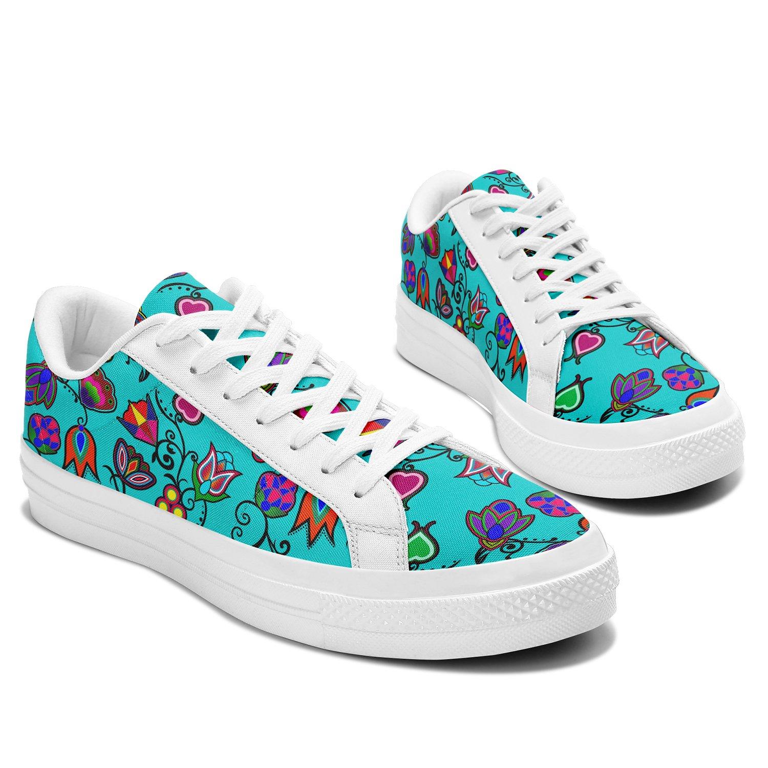 Indigenous Paisley Sky Aapisi Low Top Canvas Shoes White Sole 49 Dzine