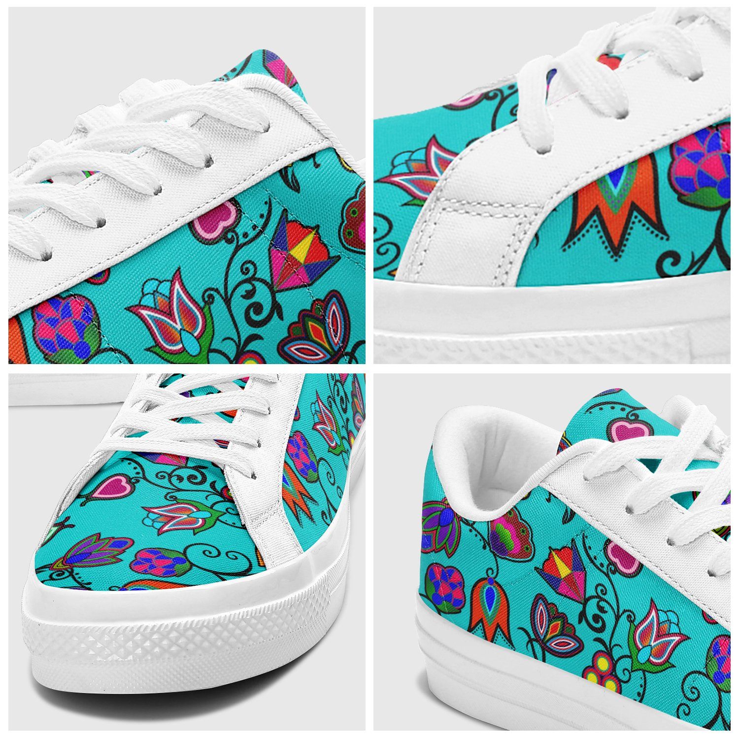 Indigenous Paisley Sky Aapisi Low Top Canvas Shoes White Sole 49 Dzine