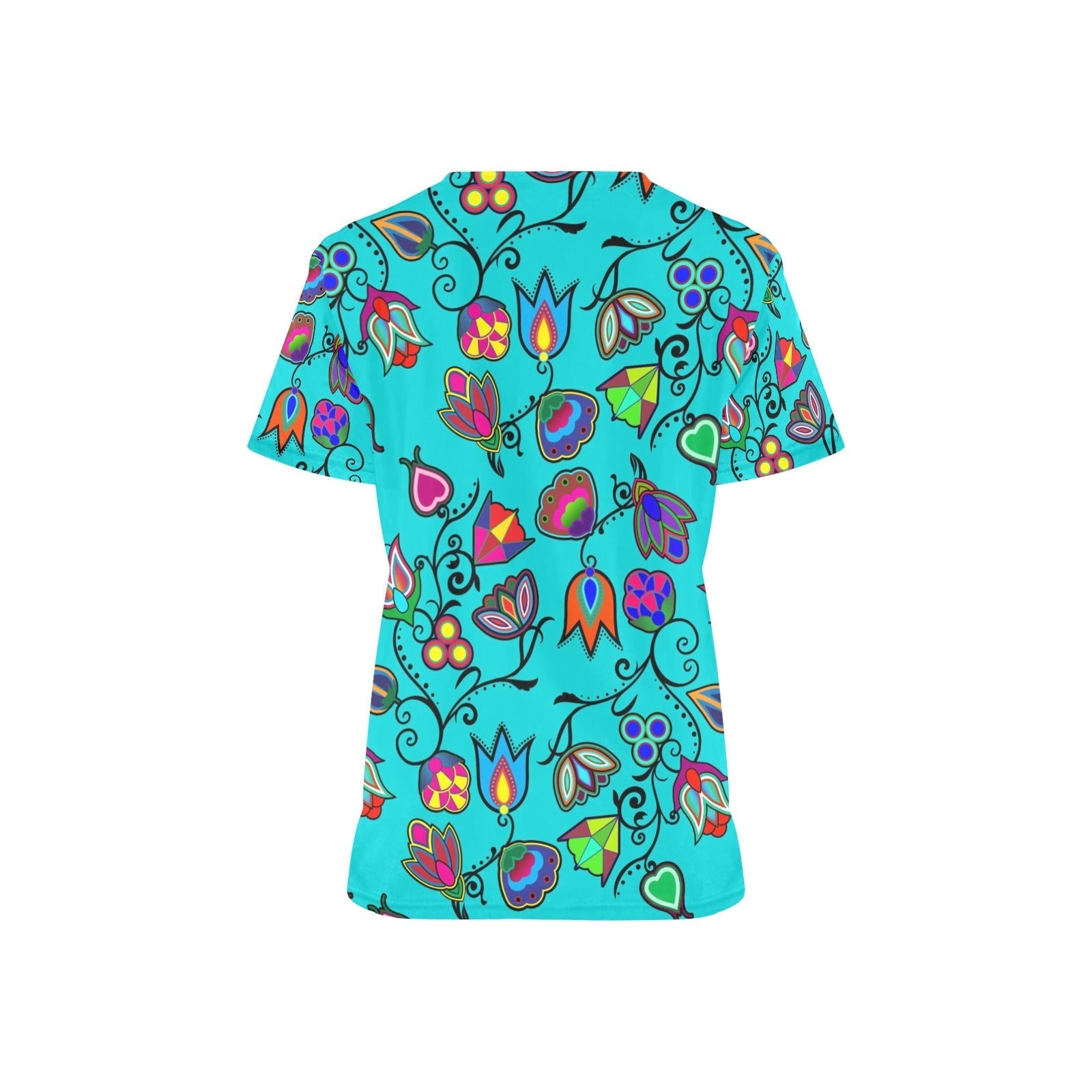 Indigenous Paisley Sky All Over Print Scrub Top Scrub Top e-joyer
