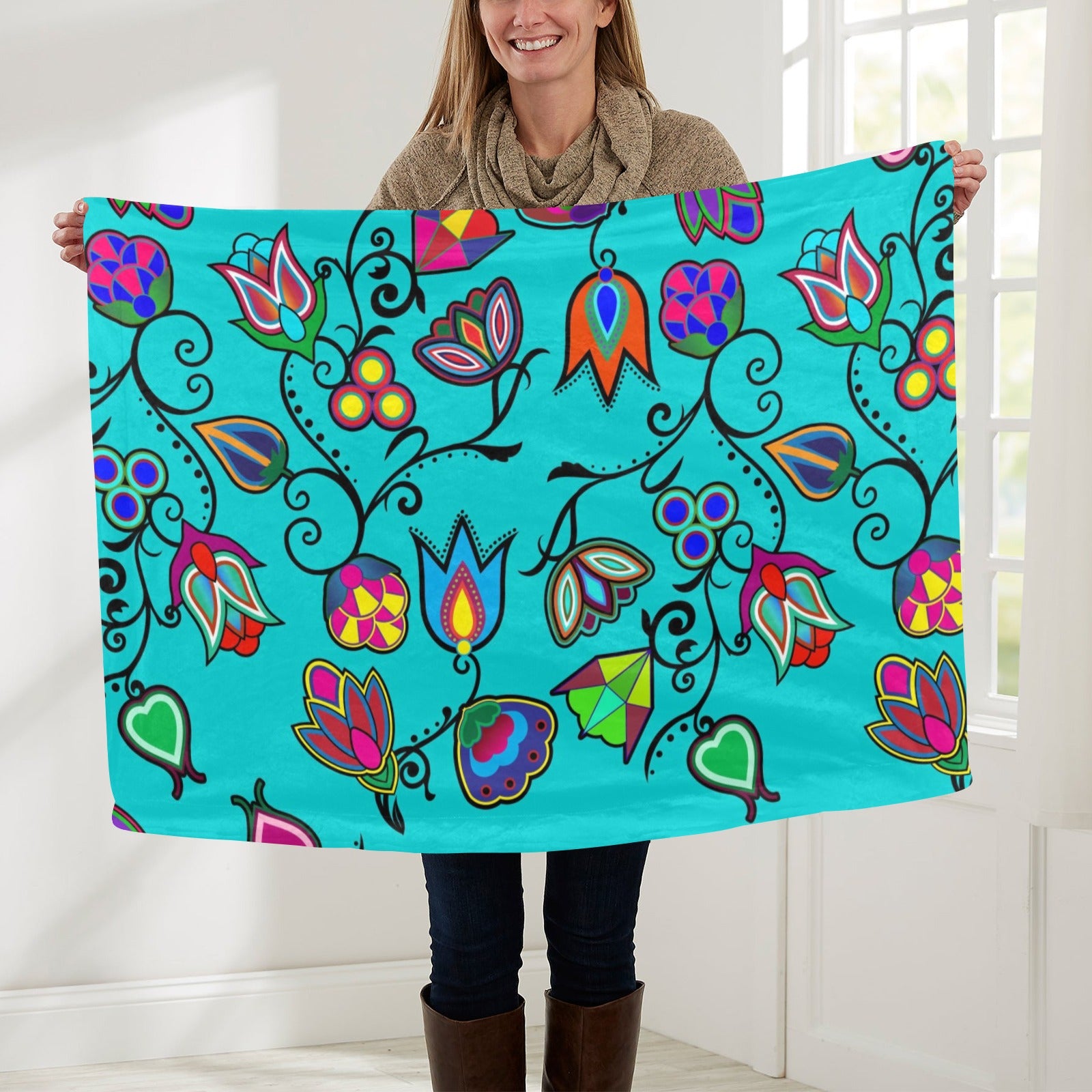 Indigenous Paisley Sky Baby Blanket 30"x40" Baby Blanket 30"x40" e-joyer