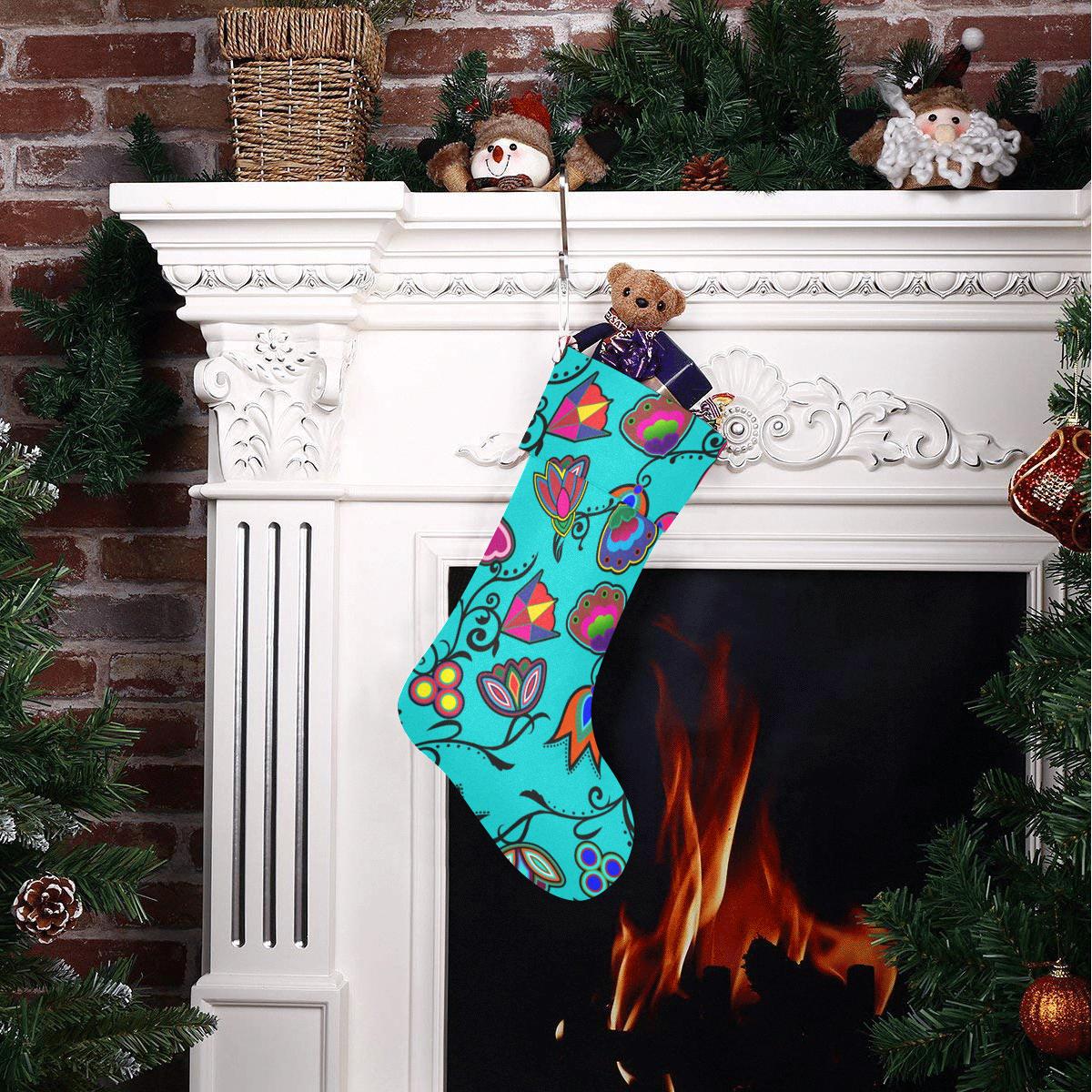 Indigenous Paisley Sky Christmas Stocking holiday stocking e-joyer
