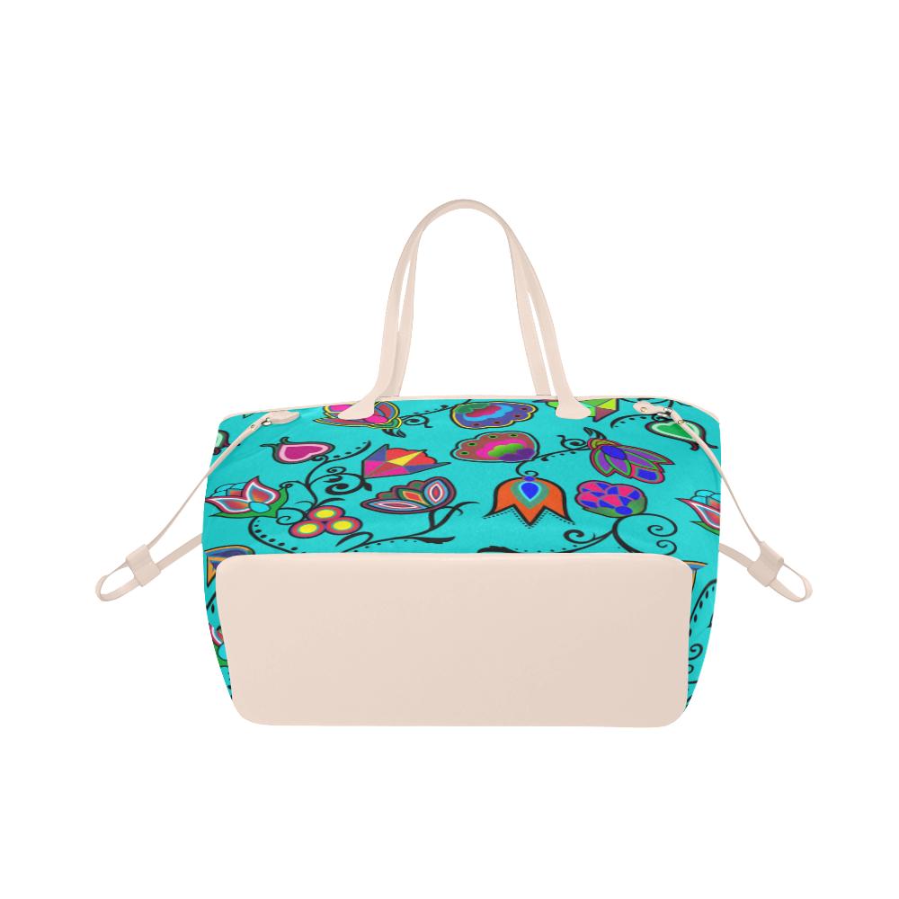 Indigenous Paisley - Sky Clover Canvas Tote Bag (Model 1661) Clover Canvas Tote Bag (1661) e-joyer