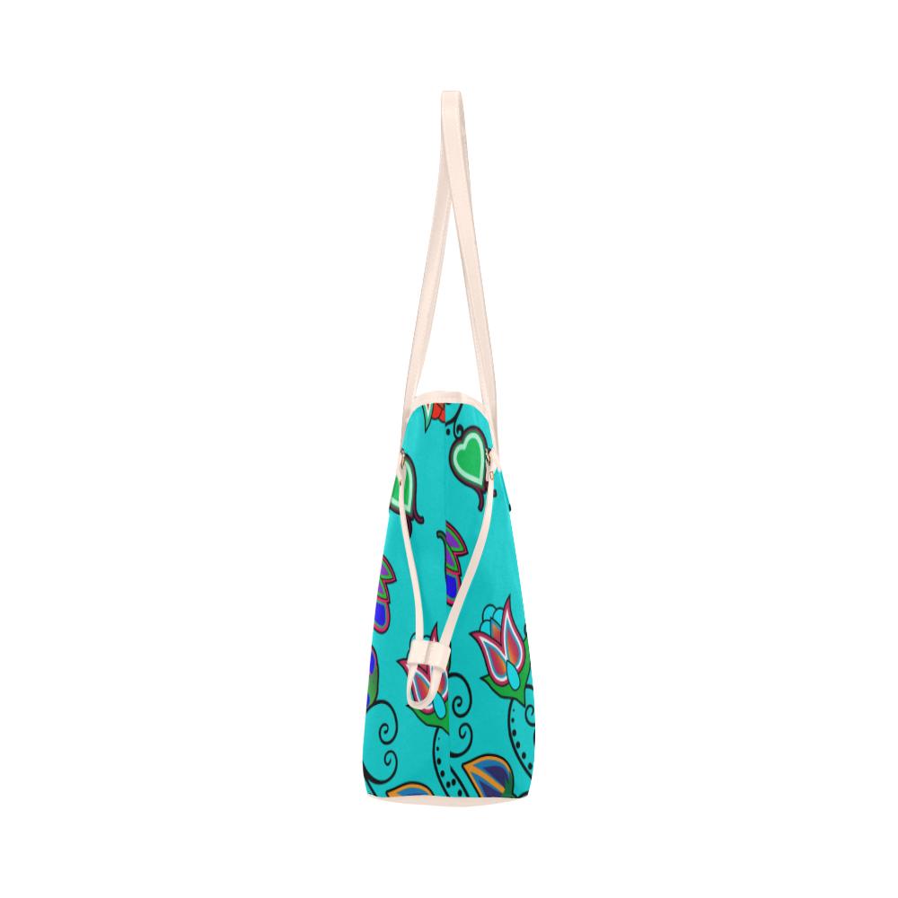 Indigenous Paisley - Sky Clover Canvas Tote Bag (Model 1661) Clover Canvas Tote Bag (1661) e-joyer