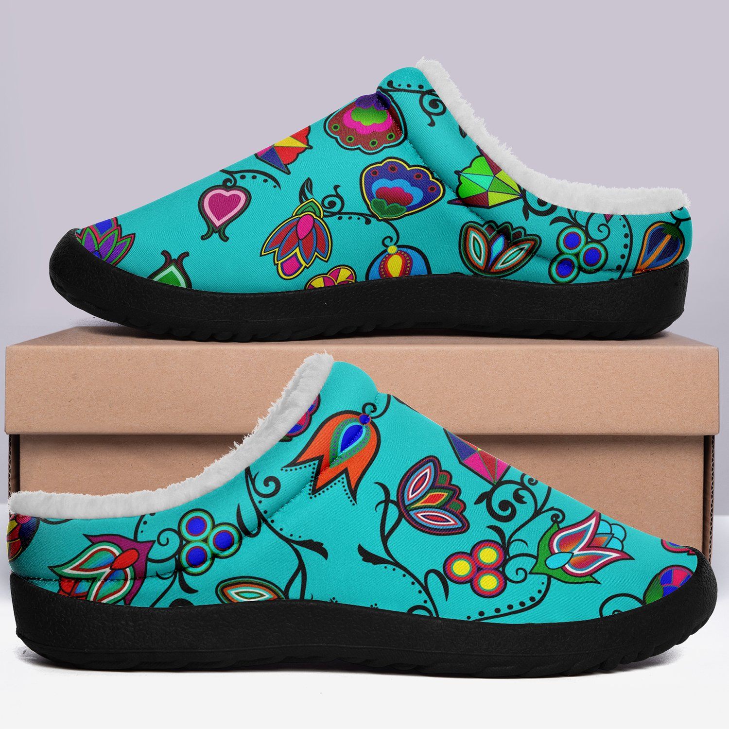 Indigenous Paisley Sky Ikinnii Indoor Slipper 49 Dzine