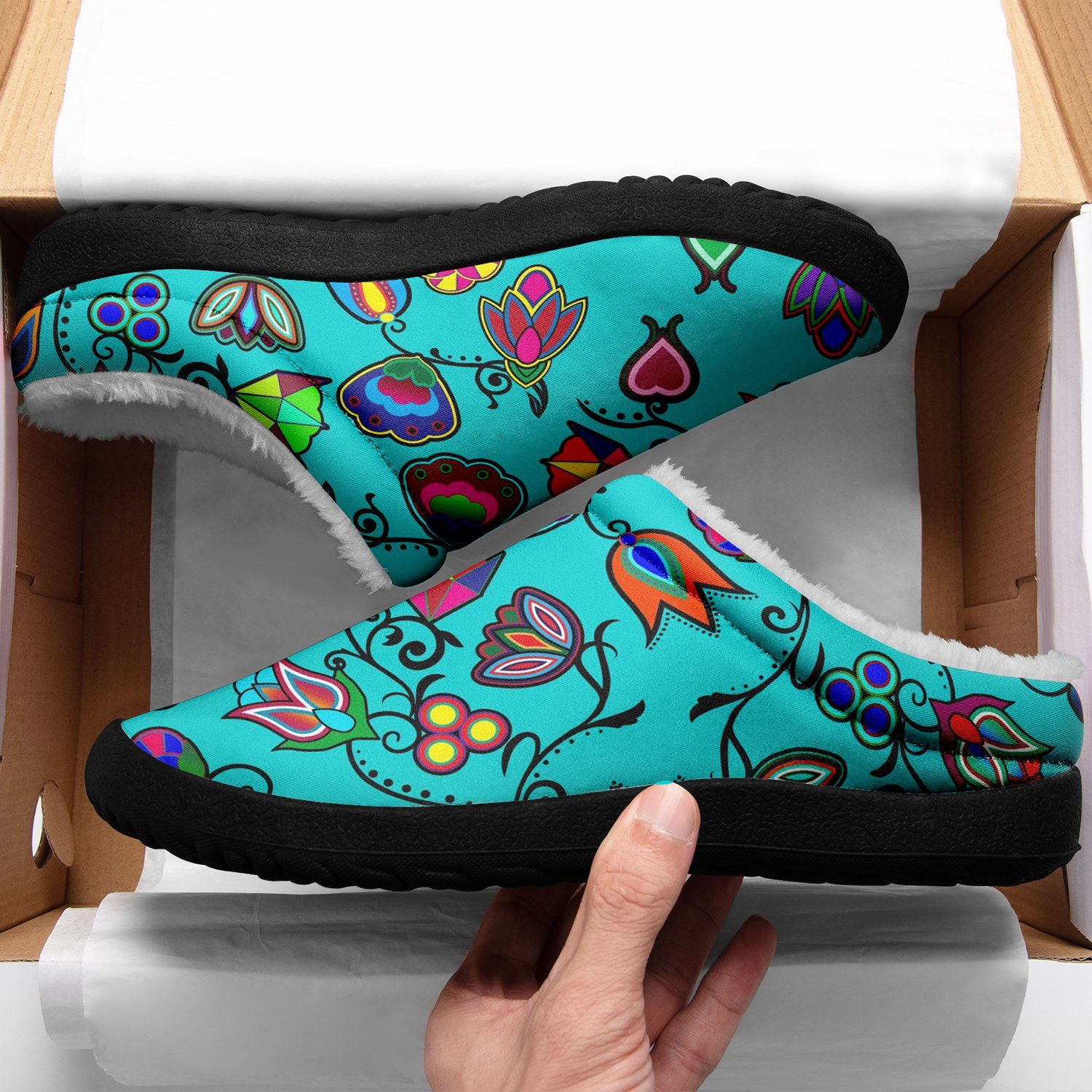 Indigenous Paisley Sky Ikinnii Indoor Slipper 49 Dzine