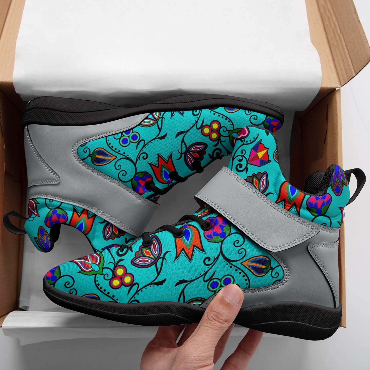 Indigenous Paisley Sky Ipottaa Basketball / Sport High Top Shoes 49 Dzine