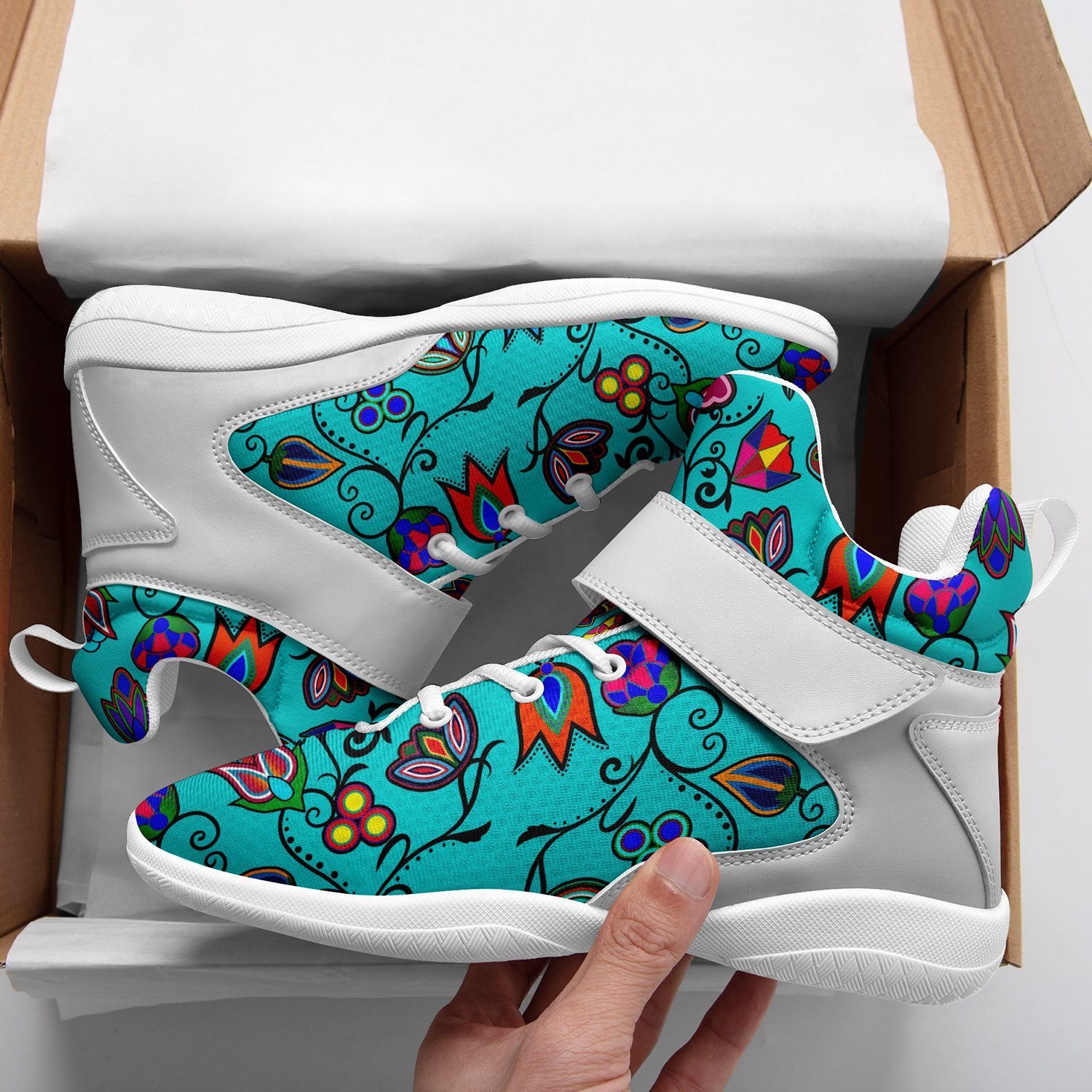 Indigenous Paisley Sky Ipottaa Basketball / Sport High Top Shoes 49 Dzine