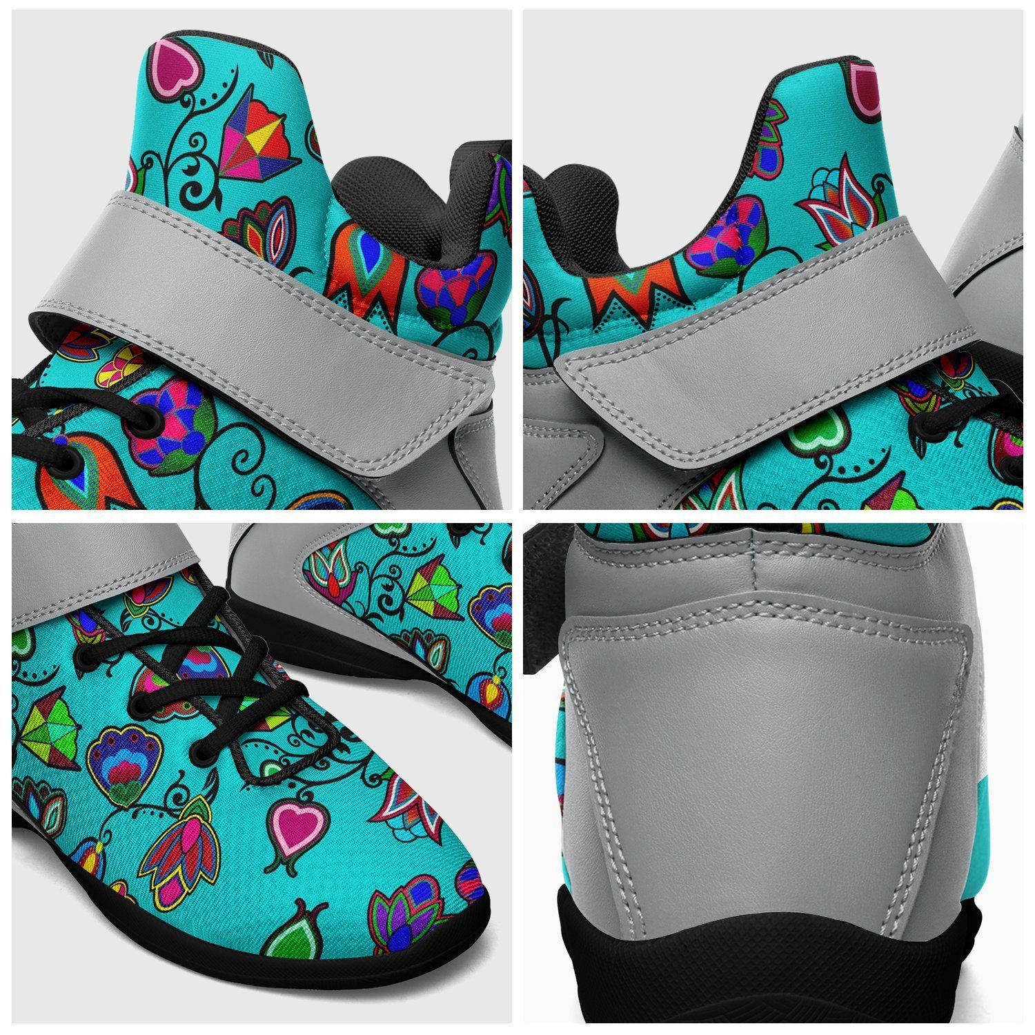 Indigenous Paisley Sky Ipottaa Basketball / Sport High Top Shoes - Black Sole 49 Dzine
