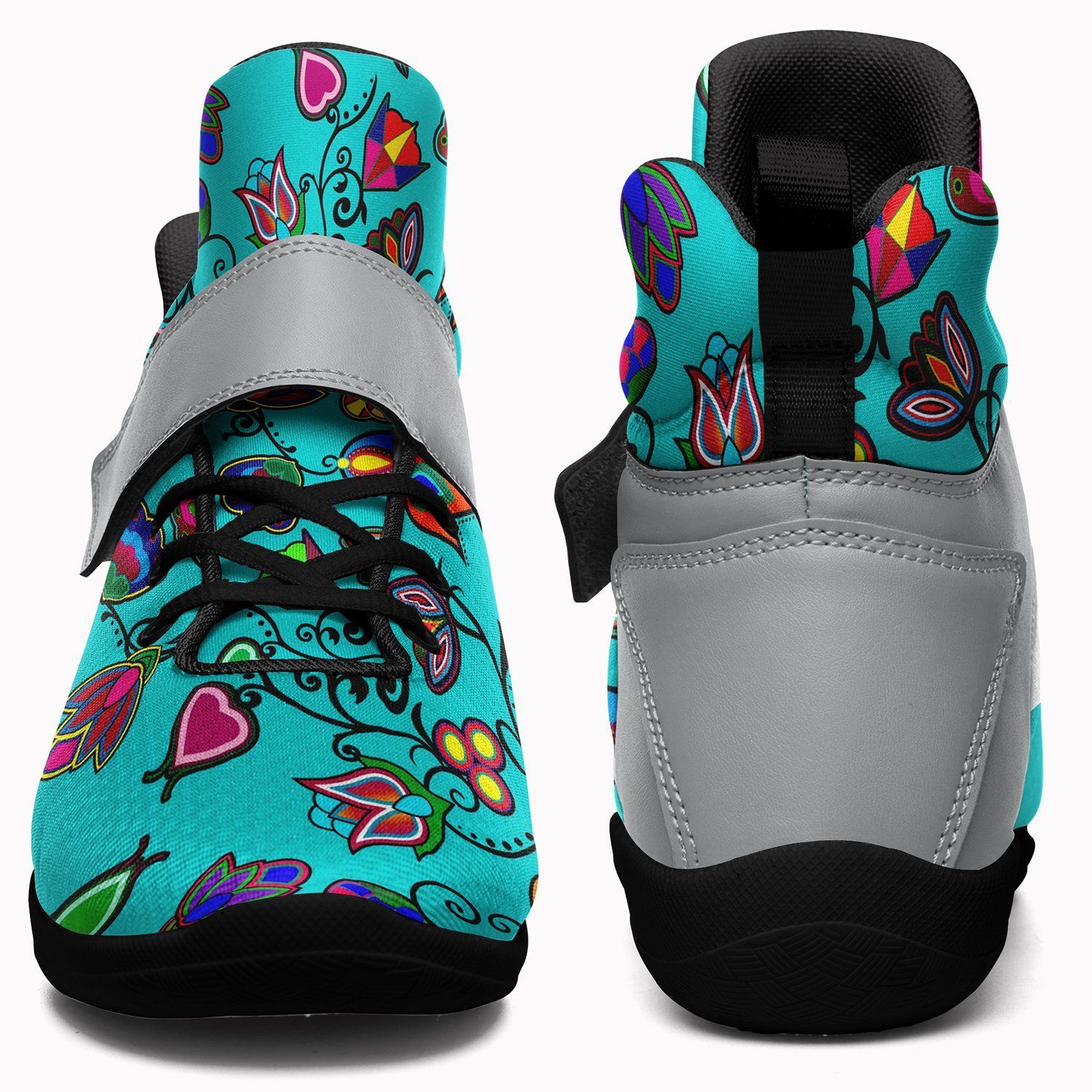 Indigenous Paisley Sky Ipottaa Basketball / Sport High Top Shoes - Black Sole 49 Dzine
