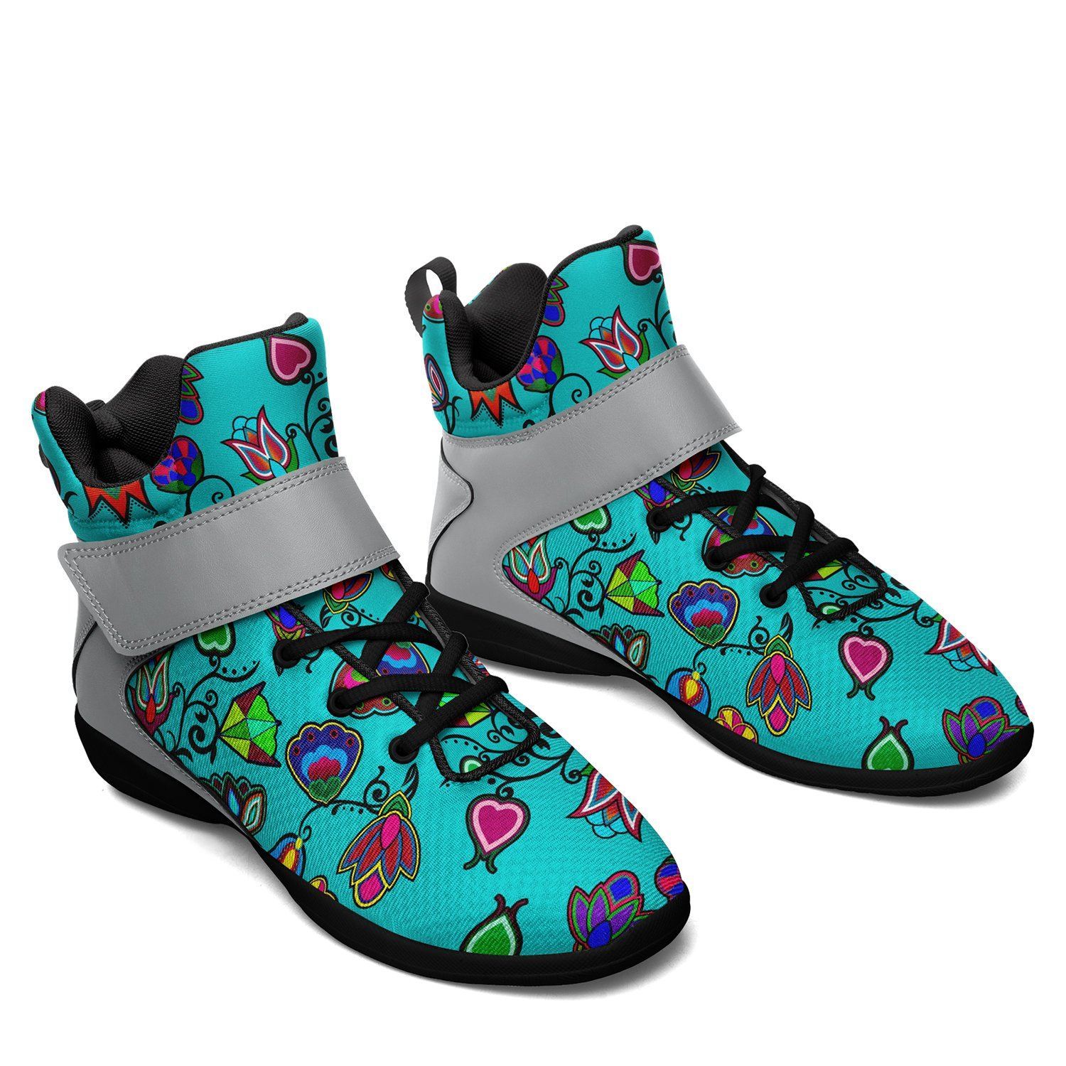 Indigenous Paisley Sky Ipottaa Basketball / Sport High Top Shoes - Black Sole 49 Dzine