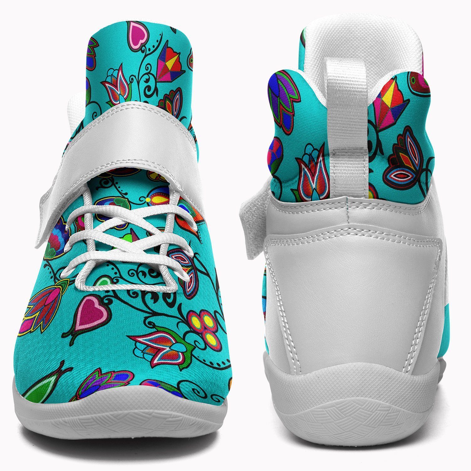 Indigenous Paisley Sky Ipottaa Basketball / Sport High Top Shoes - White Sole 49 Dzine 