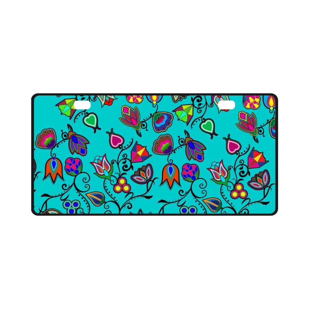 Indigenous Paisley - Sky License Plate License Plate e-joyer