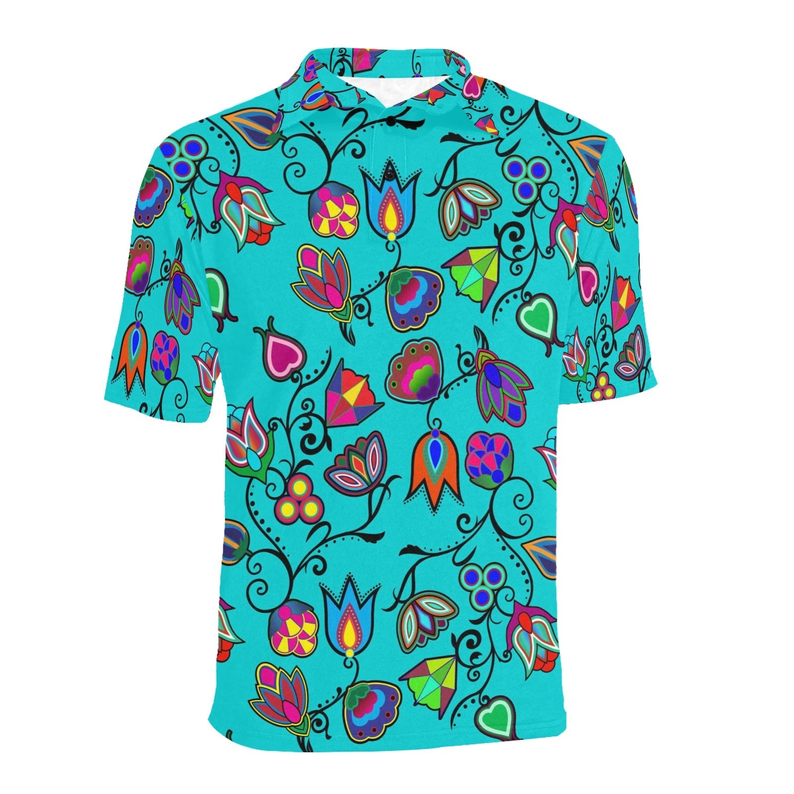 Indigenous Paisley Sky Men's All Over Print Polo Shirt (Model T55) Men's Polo Shirt (Model T55) e-joyer