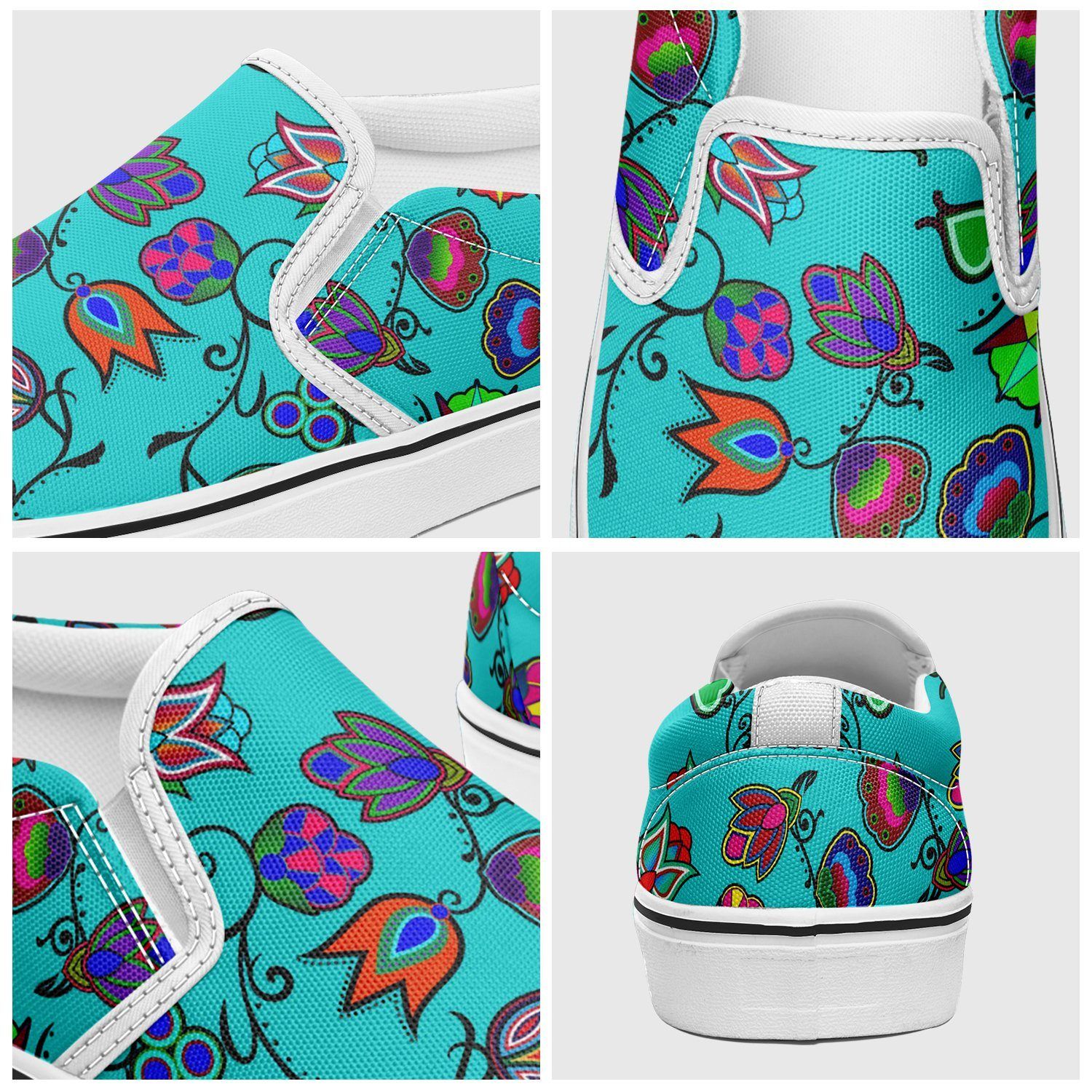 Indigenous Paisley Sky Otoyimm Kid's Canvas Slip On Shoes 49 Dzine