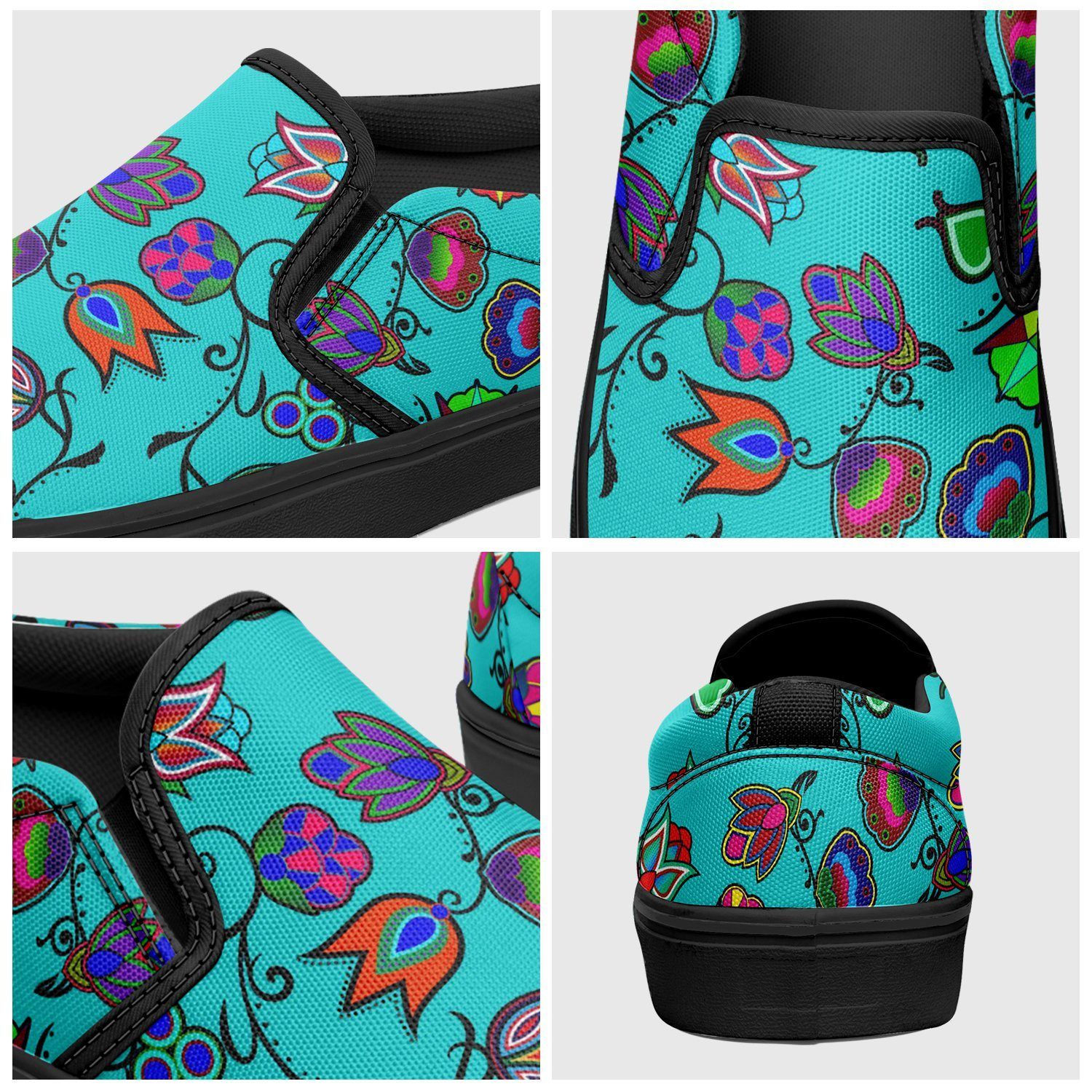 Indigenous Paisley Sky Otoyimm Kid's Canvas Slip On Shoes 49 Dzine