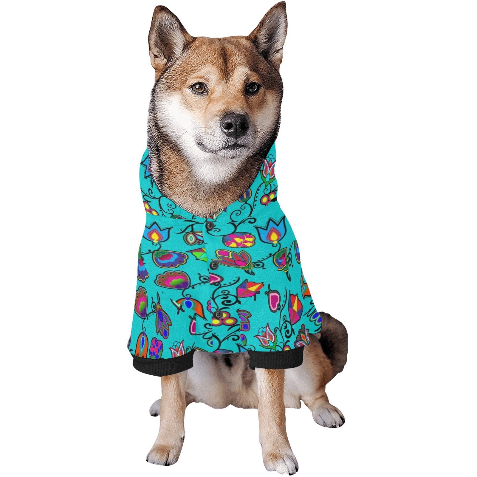 Indigenous Paisley Sky Pet Dog Hoodie Pet Dog Hoodie e-joyer