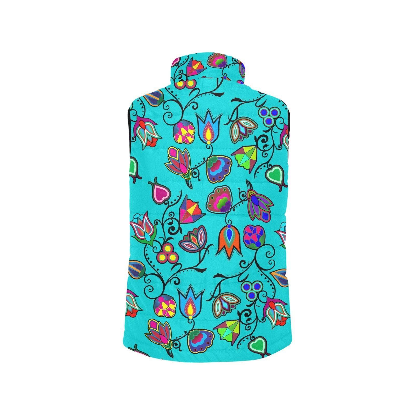 Indigenous Paisley Sky Women's Padded Vest Jacket (Model H44) Women's Padded Vest Jacket (H44) e-joyer