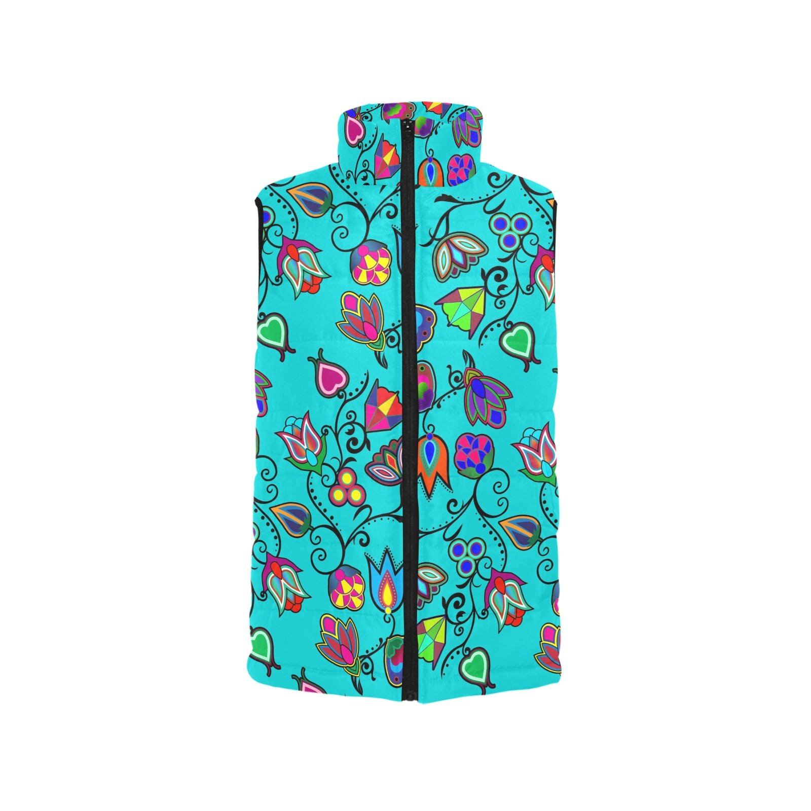 Indigenous Paisley Sky Women's Padded Vest Jacket (Model H44) Women's Padded Vest Jacket (H44) e-joyer