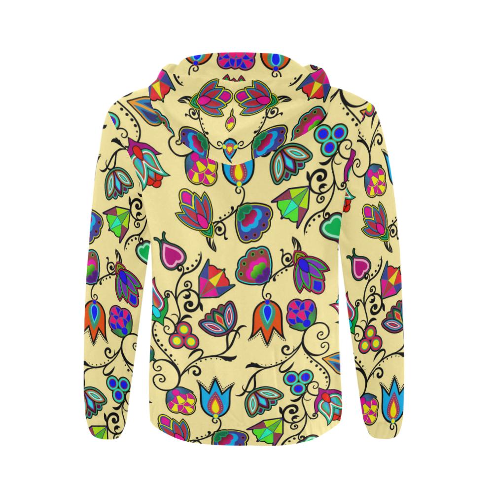 Indigenous Paisley - Vanilla All Over Print Full Zip Hoodie for Men (Model H14) All Over Print Full Zip Hoodie for Men (H14) e-joyer