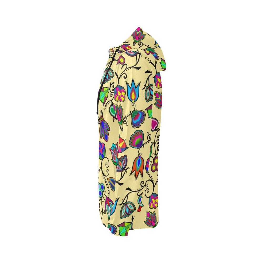 Indigenous Paisley - Vanilla All Over Print Full Zip Hoodie for Women (Model H14) All Over Print Full Zip Hoodie for Women (H14) e-joyer